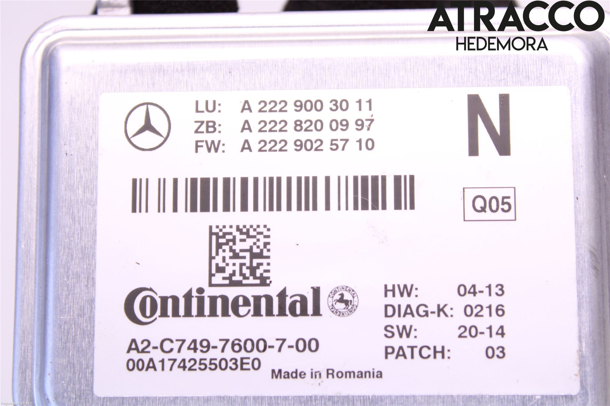 Mercedes-Benz MB C-KLASS (W205) 14-21 Sensor Kollisjonsbeskyttelse