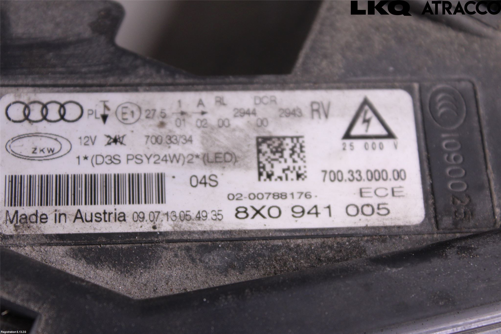 Audi A1/S1 11-18 Frontlykt Venstre
