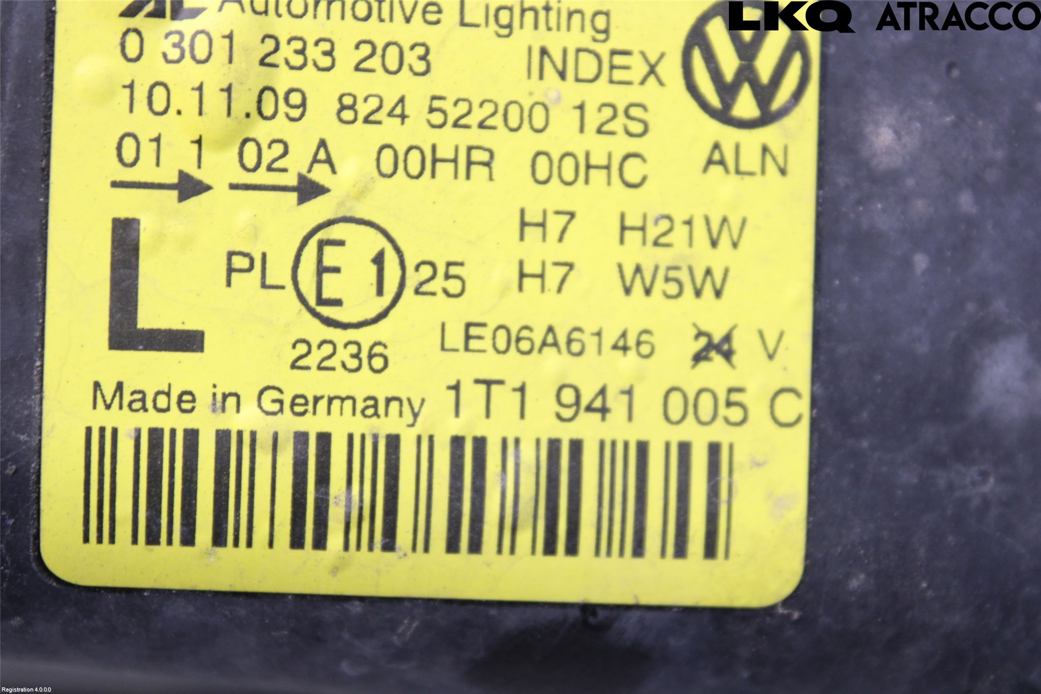 Volkswagen VW TOURAN 03-10 Frontlykt Venstre