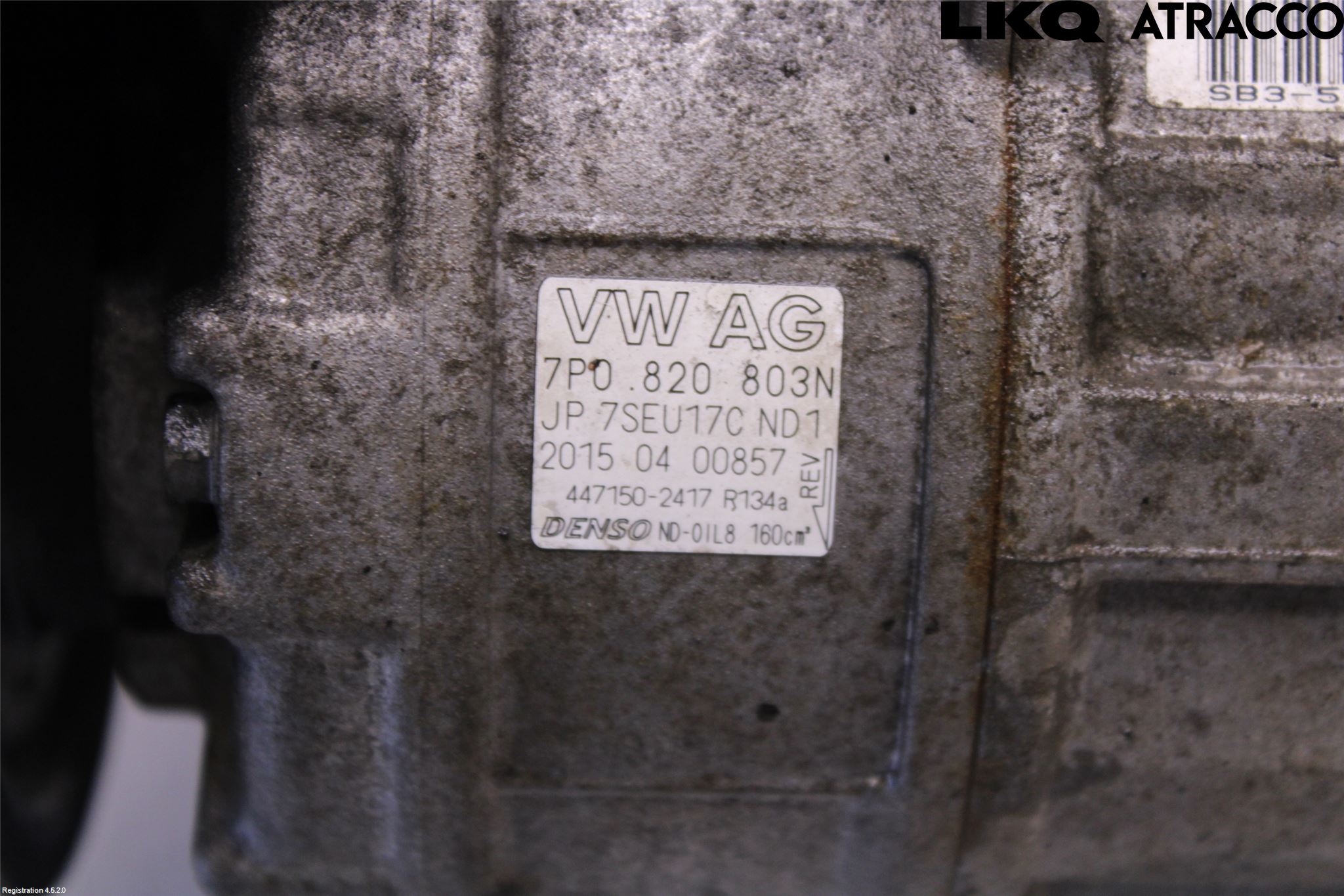 Volkswagen VW TOUAREG 7P 11-18 Varme Ac Kompressor
