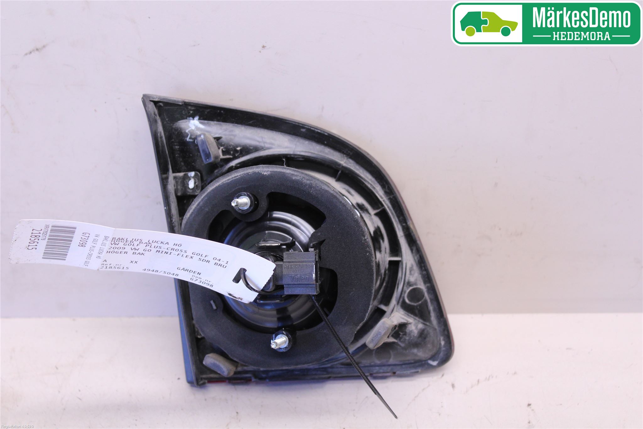 Volkswagen VW GOLF PLUS/CROSS GOLF 04-14 Baklykt Høyre  På Luke(Indre)