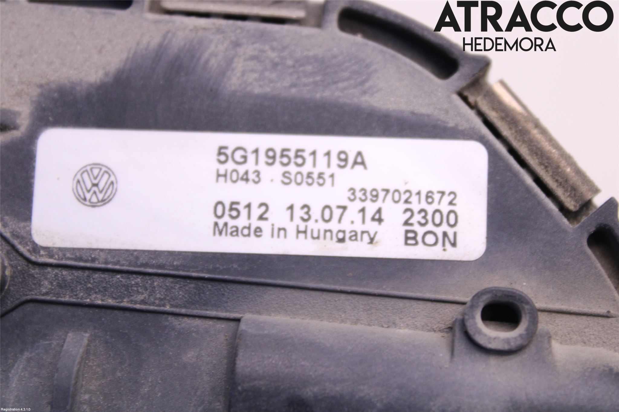 Volkswagen VW GOLF / E-GOLF VII 13-20 Viskermotor Frontrute
