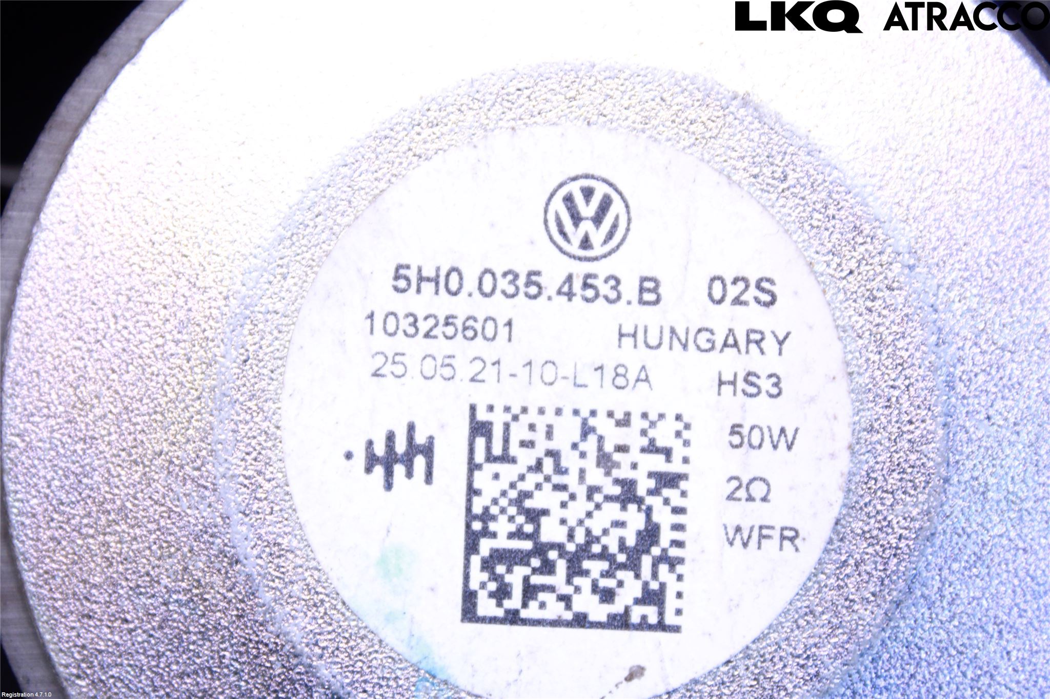 Volkswagen VW GOLF / E-GOLF VIII 20- Innr Høyttaler