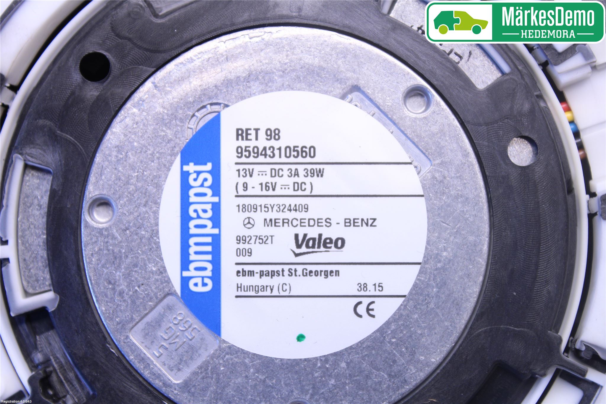 Mercedes-Benz MB E-KLASS (W212) 09-16 Varme Ac Varmeapparatvifte
