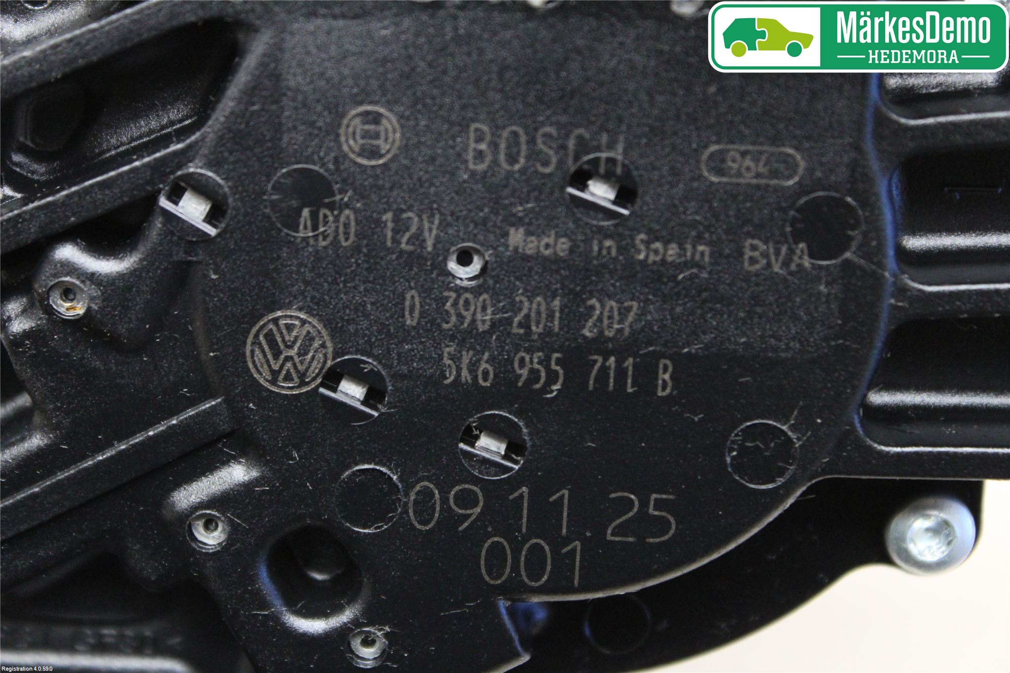 Volkswagen VW GOLF VI 09-13 Viskermotor Bakluke