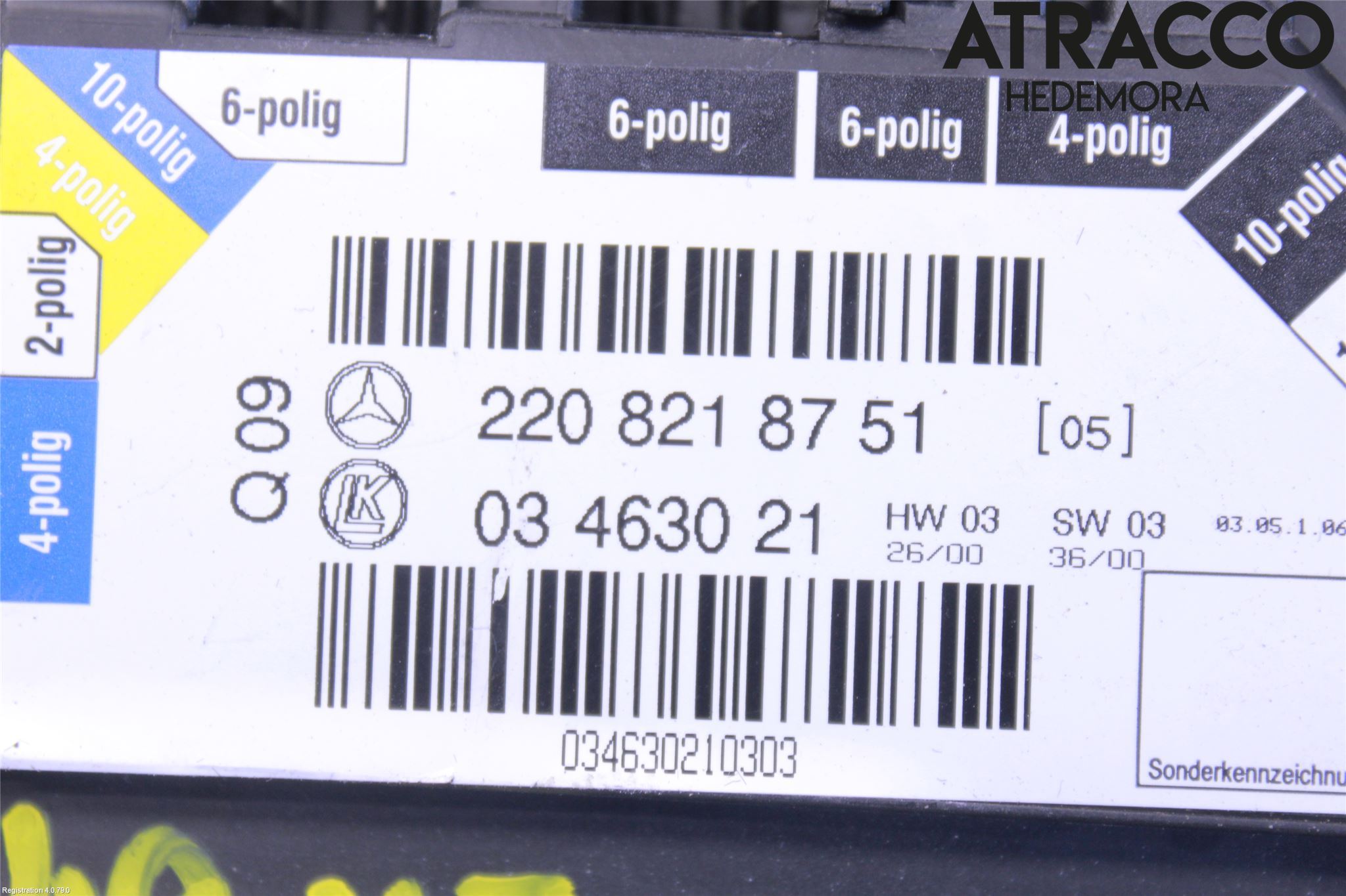 Mercedes-Benz MB S-KLASS (W220)  99-05 Bryter Sete Regulering