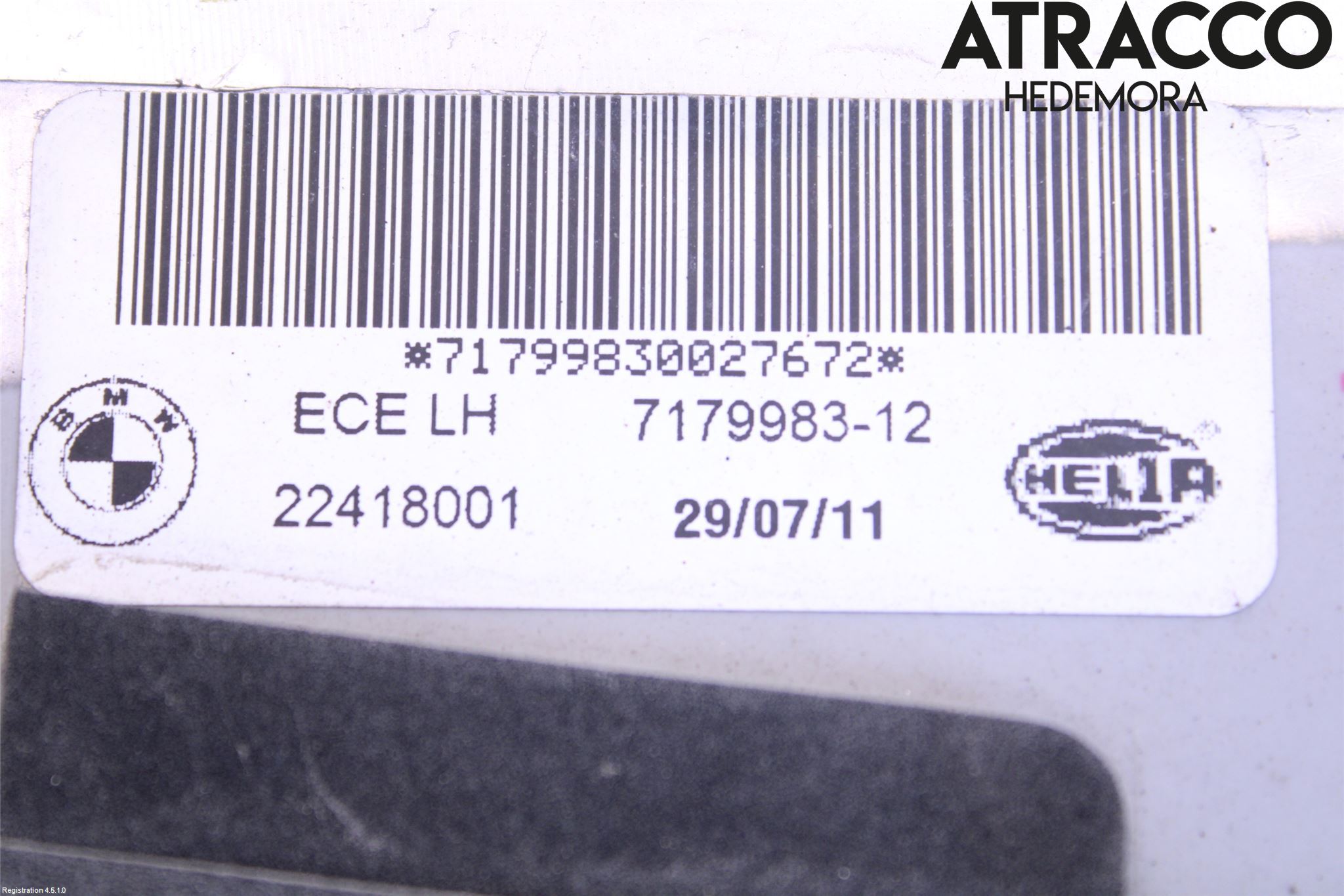 BMW X6 E71/E72   08-14 Baklykt Venstre
