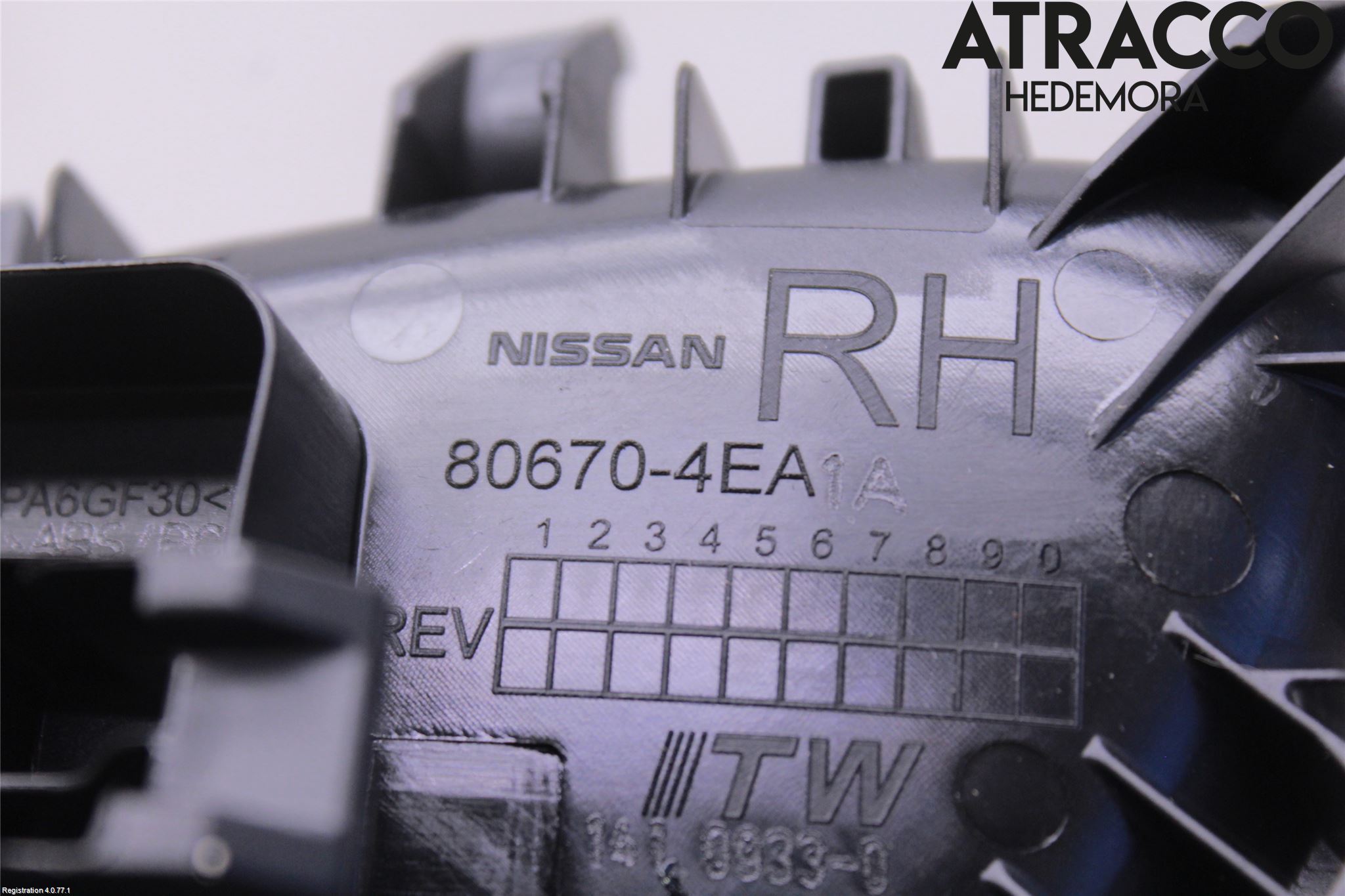 Nissan QASHQAI 17-21 Dørhandtak Ytre Høyre