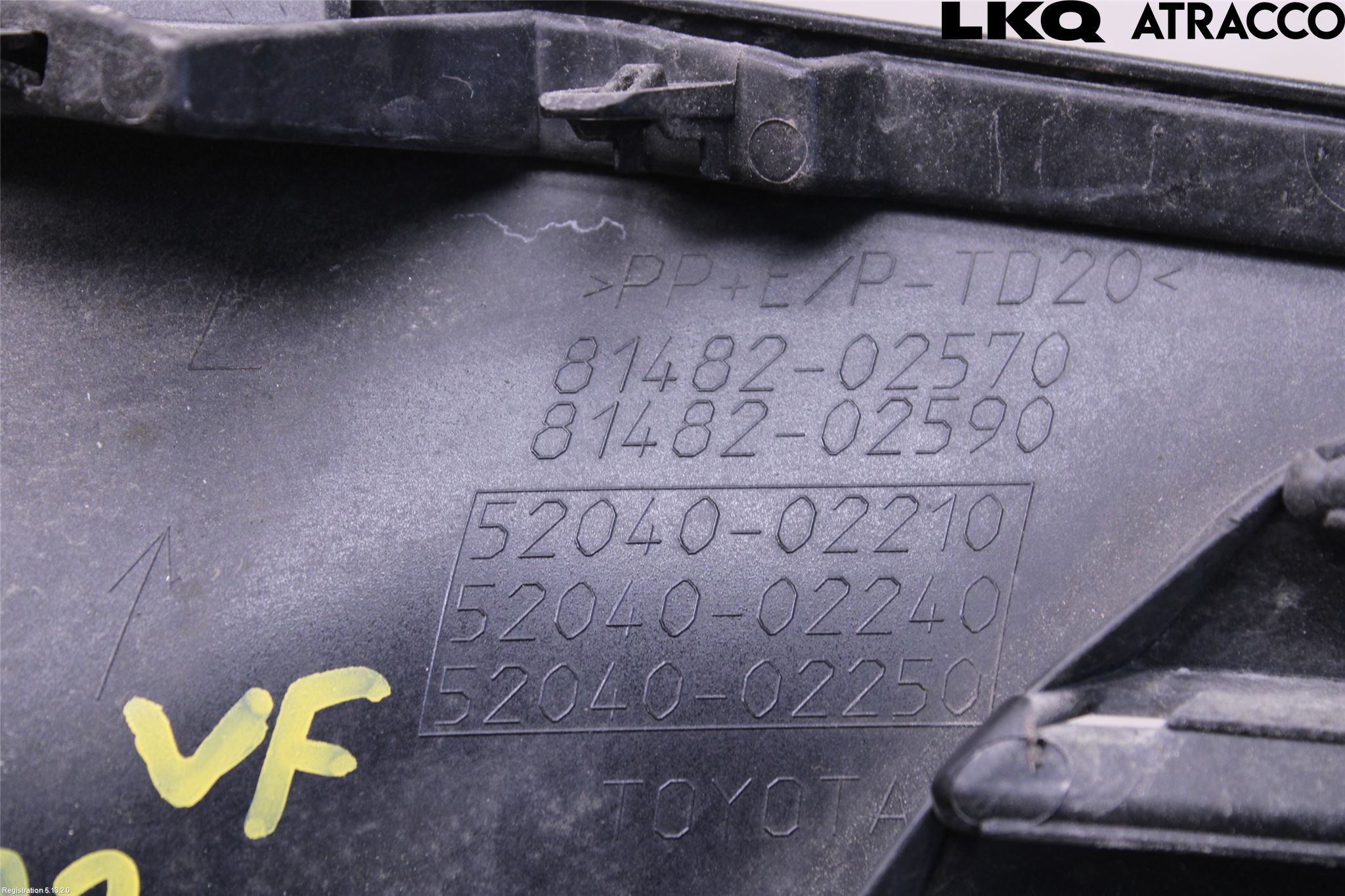 Toyota AURIS 13-19 Frontlykt Kurve-Tåkelys Ramme