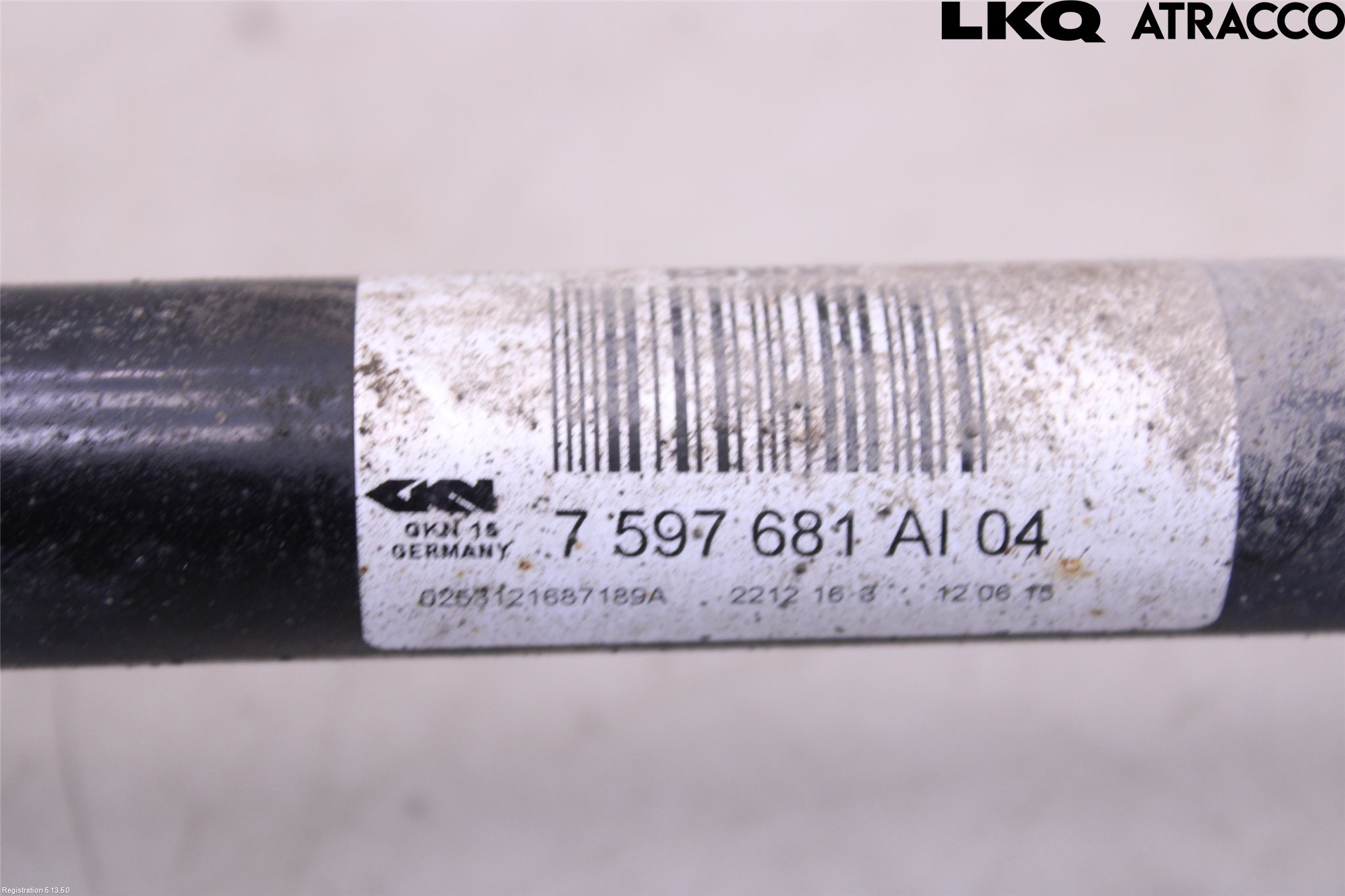BMW 1 F20/F21 11-19 Drivaksel Bak Kompl Venstre