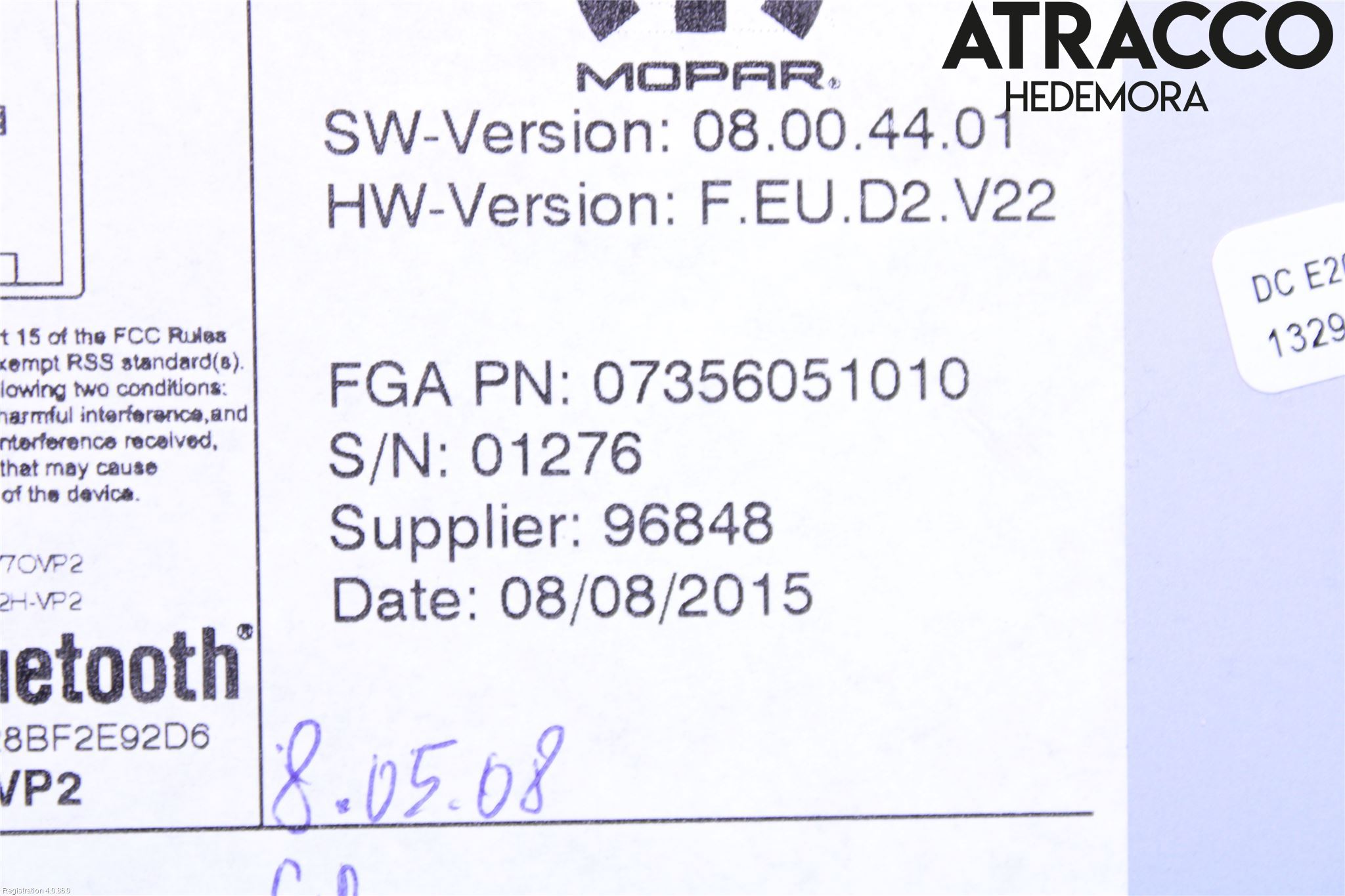 Fiat 500X 15- Stereo Radio Med Cd