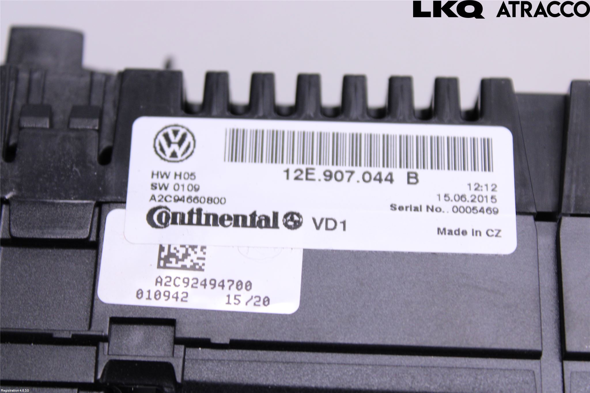 Volkswagen VW UP! / E-UP! Varme Ac Betjening-Display