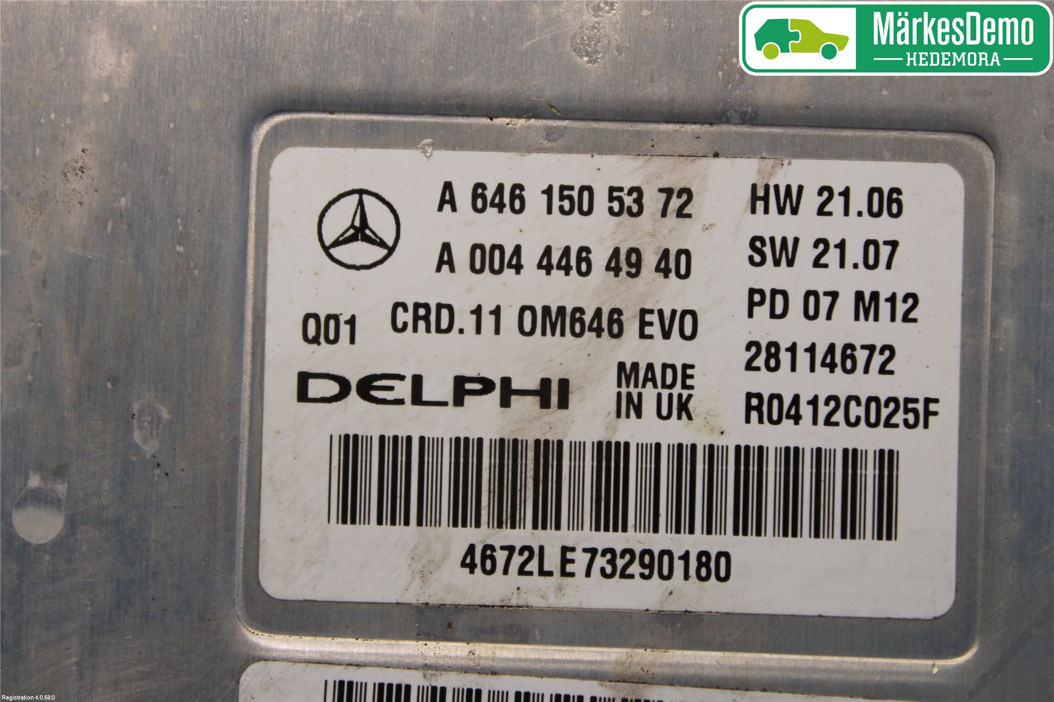 Mercedes-Benz MB E-KLASS (W211) 02-09 Styreenhet Innsprøytning