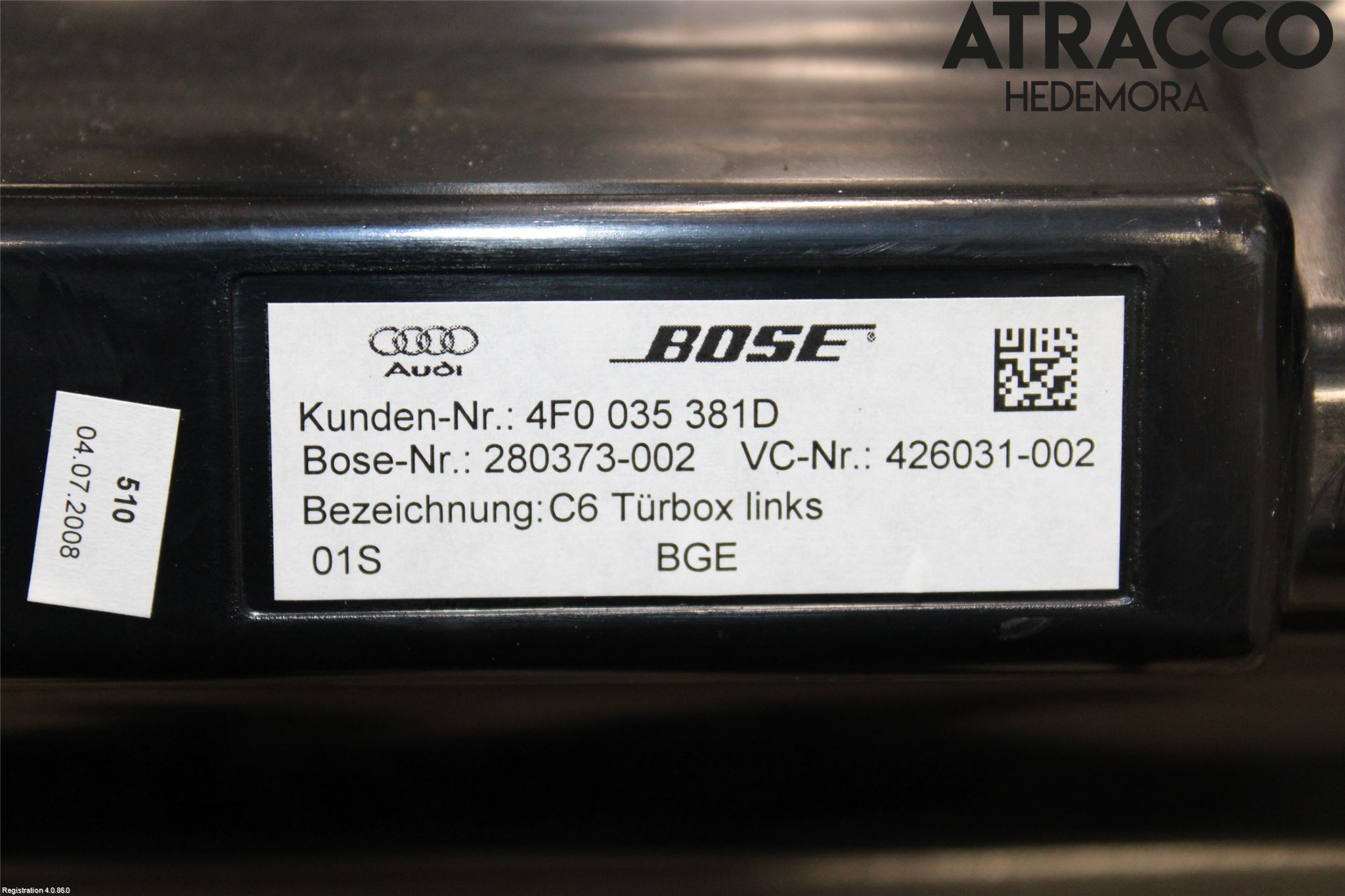 Audi A6/S6     05-11 Innr Høyttaler