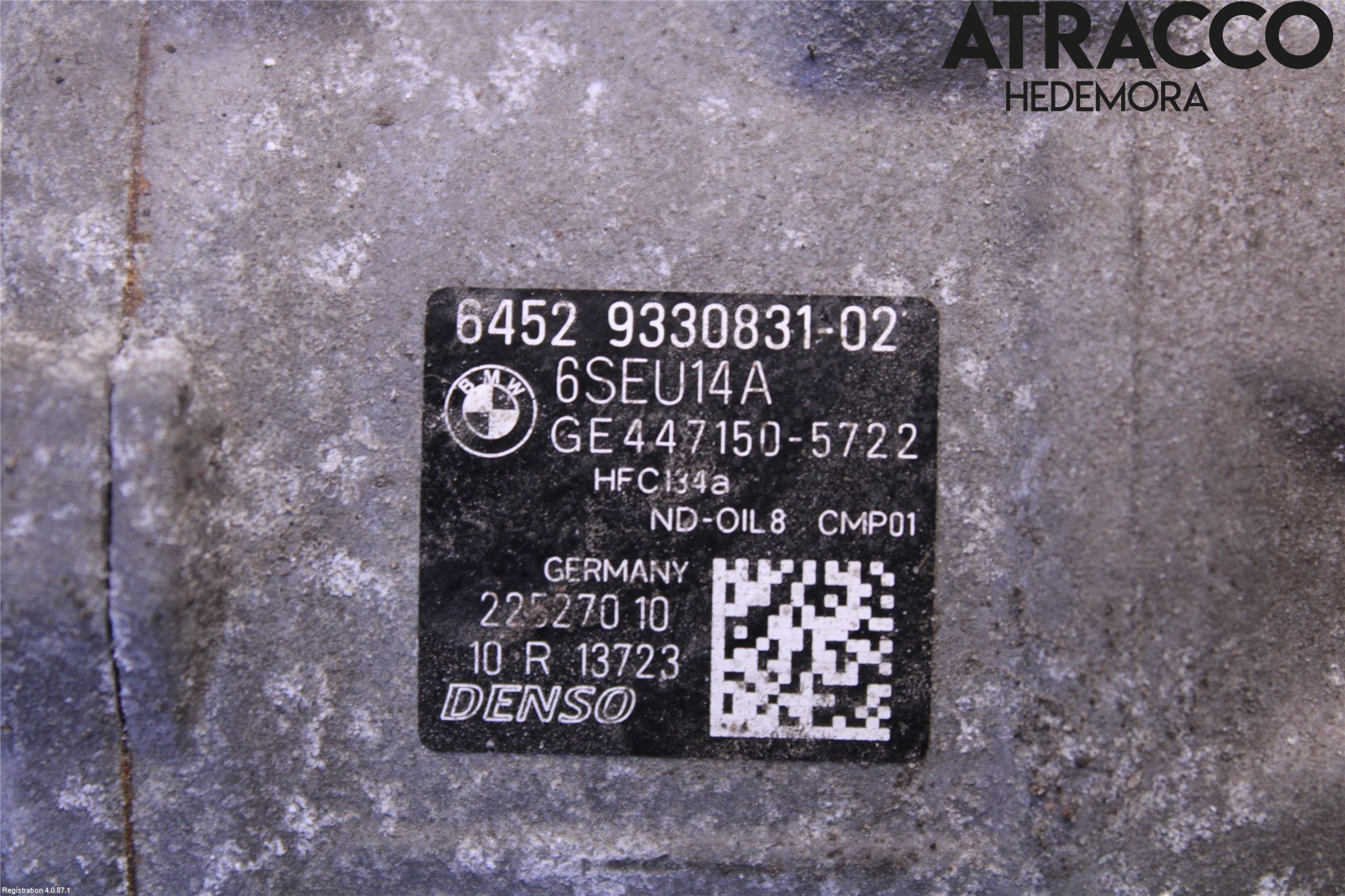 BMW 3 GT F34 13-19 Varme Ac Kompressor