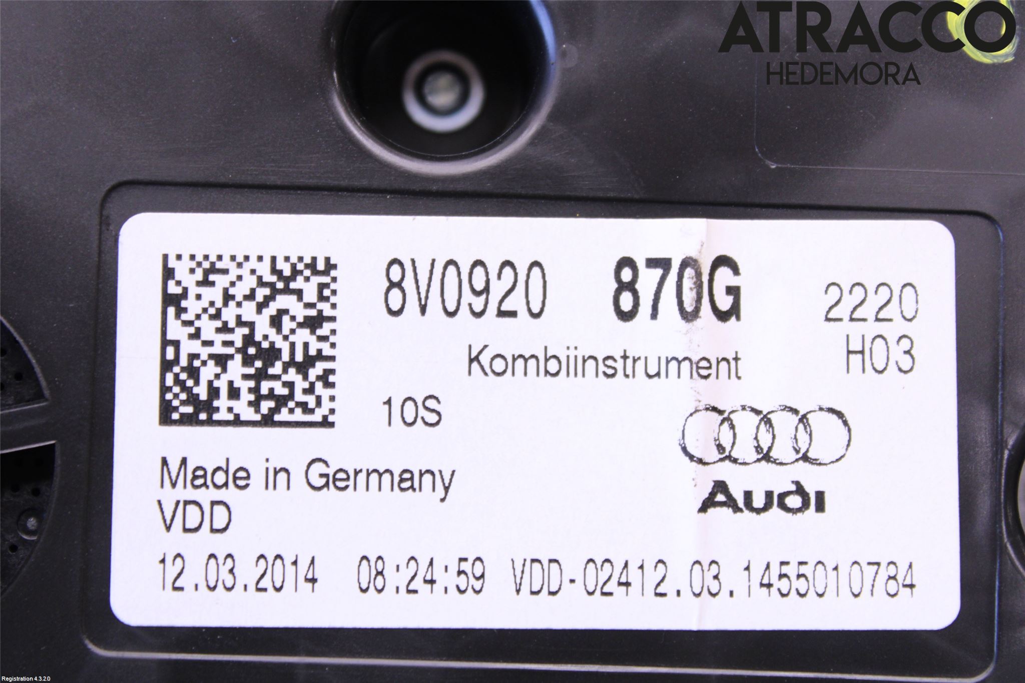 Audi A3/S3 8V 13-20 Instr Kombinert