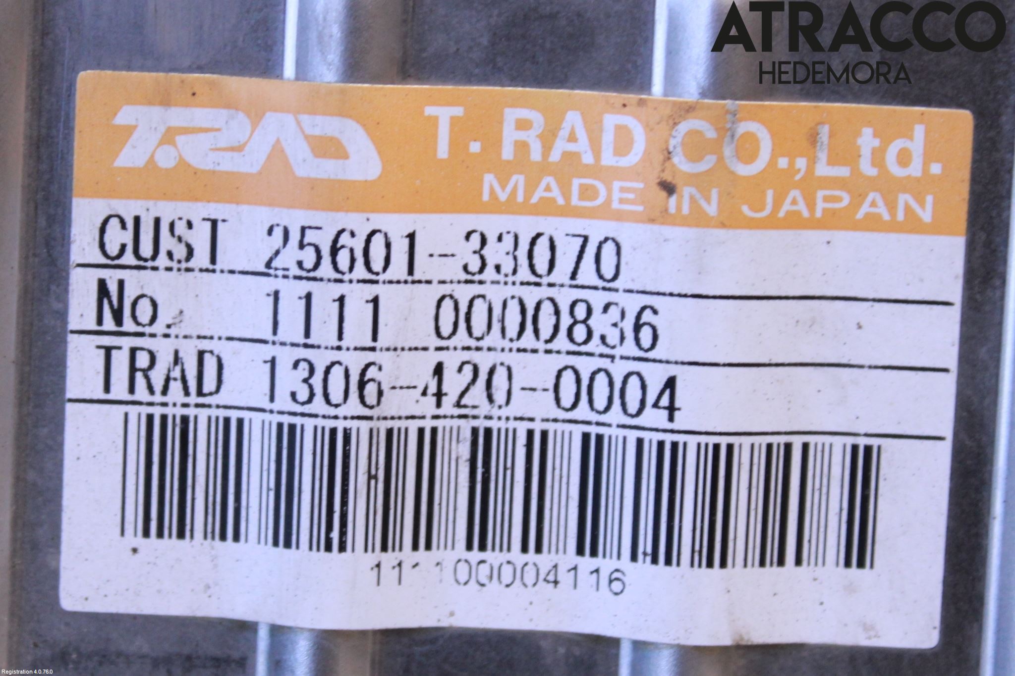 Toyota YARIS XP130 12-14 Eksos Kjøler
