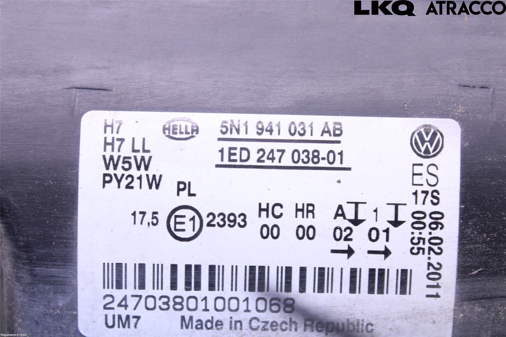 Volkswagen VW TIGUAN 07-16 Frontlykt Venstre