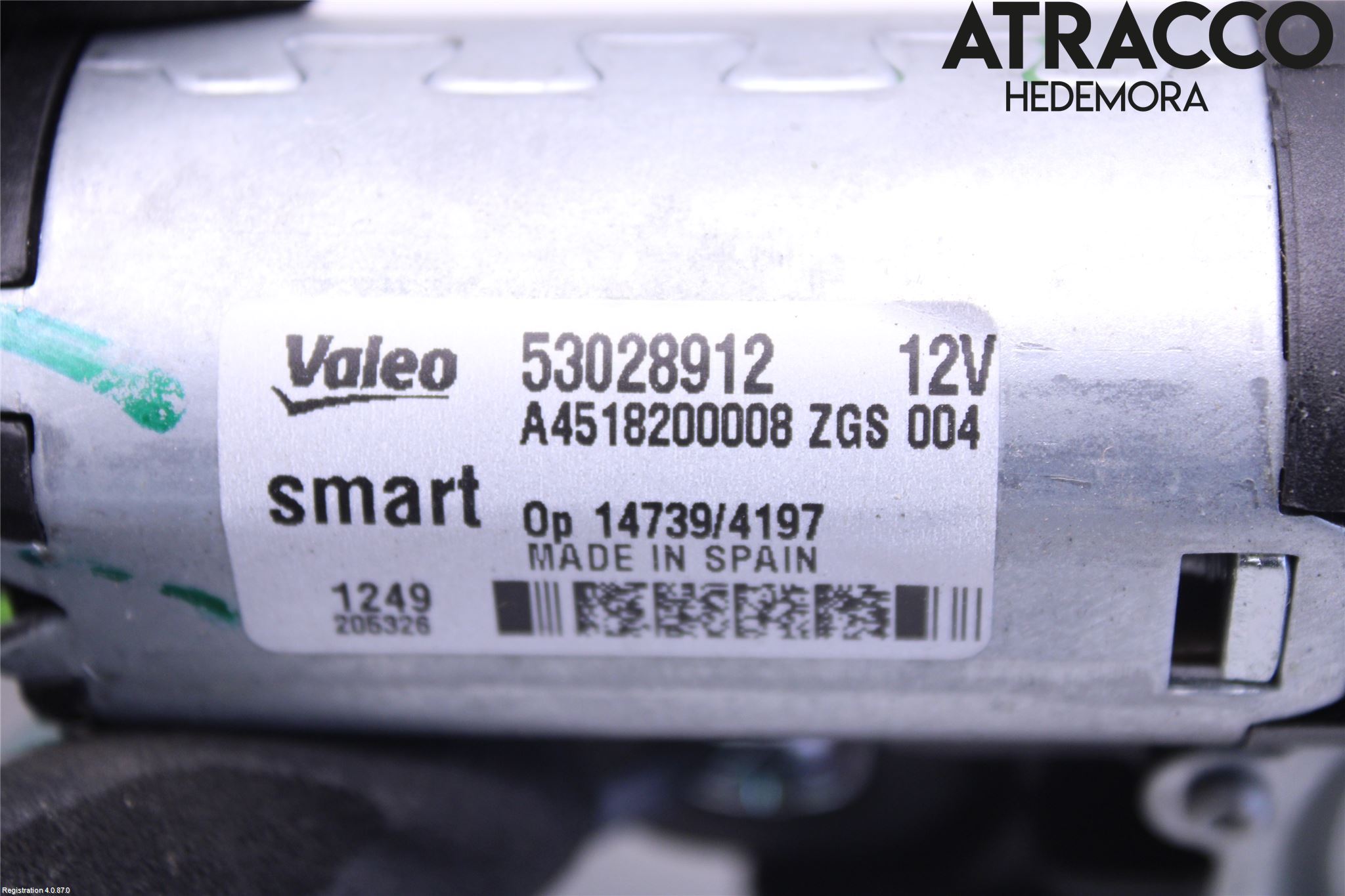 Smart FORTWO II 07-14 Viskermotor Bakluke