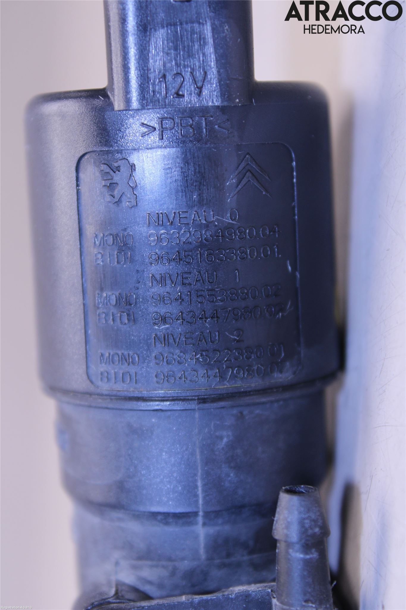 Peugeot EXPERT 07-14 Spylerpumpe Frontrute