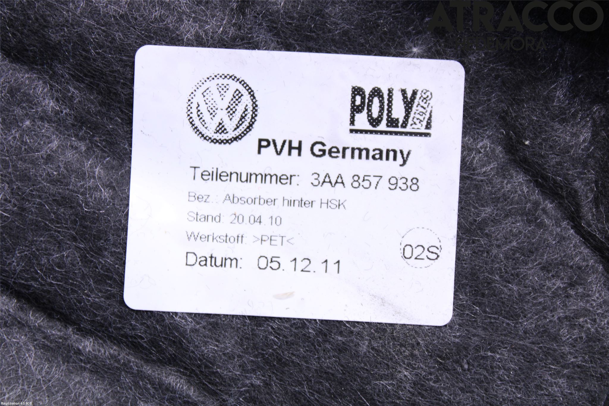 Volkswagen VW PASSAT CC 08-16 Innr Hanskerom