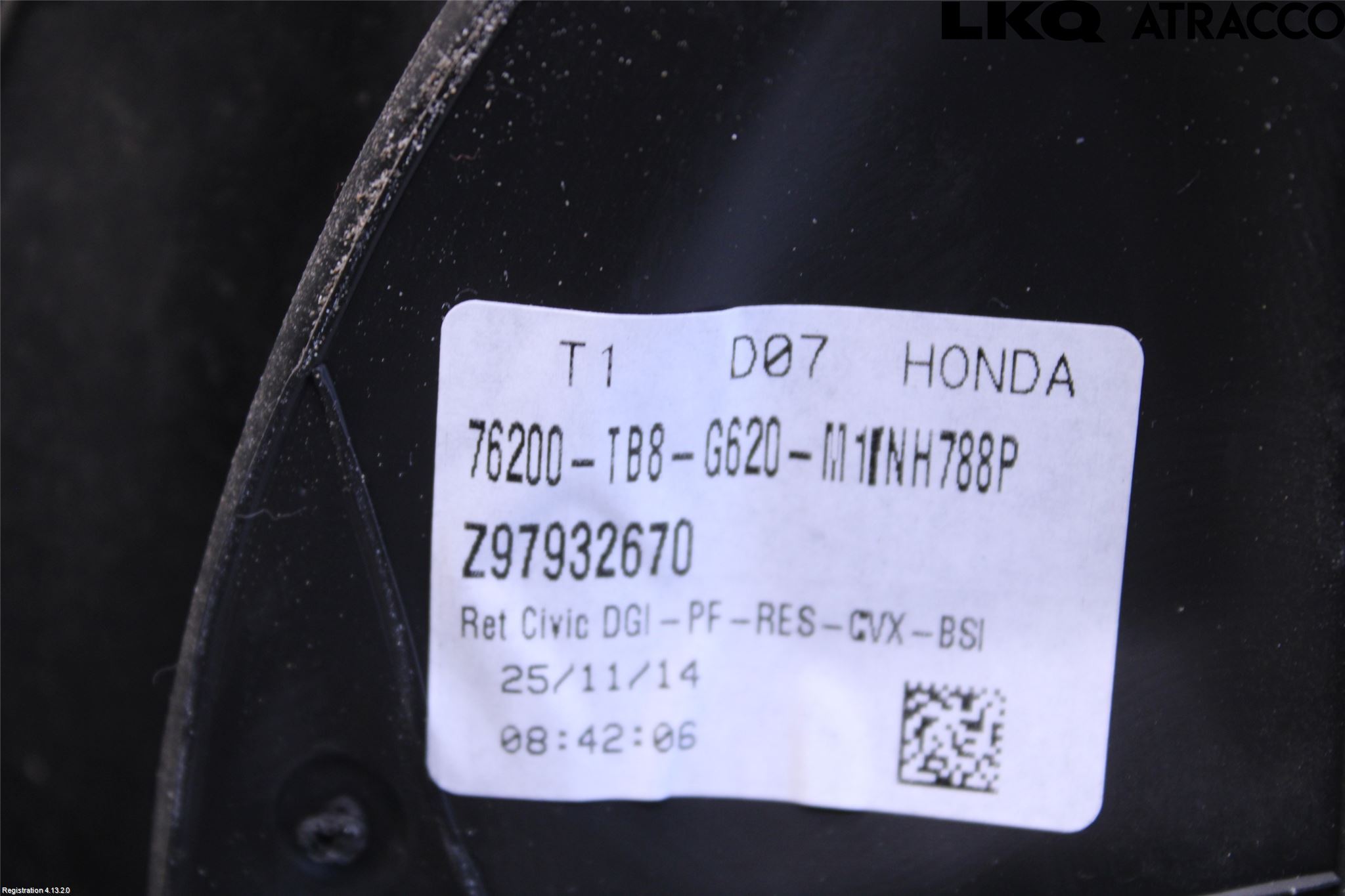 Honda CIVIC 12-16 Speil H M-El Justering