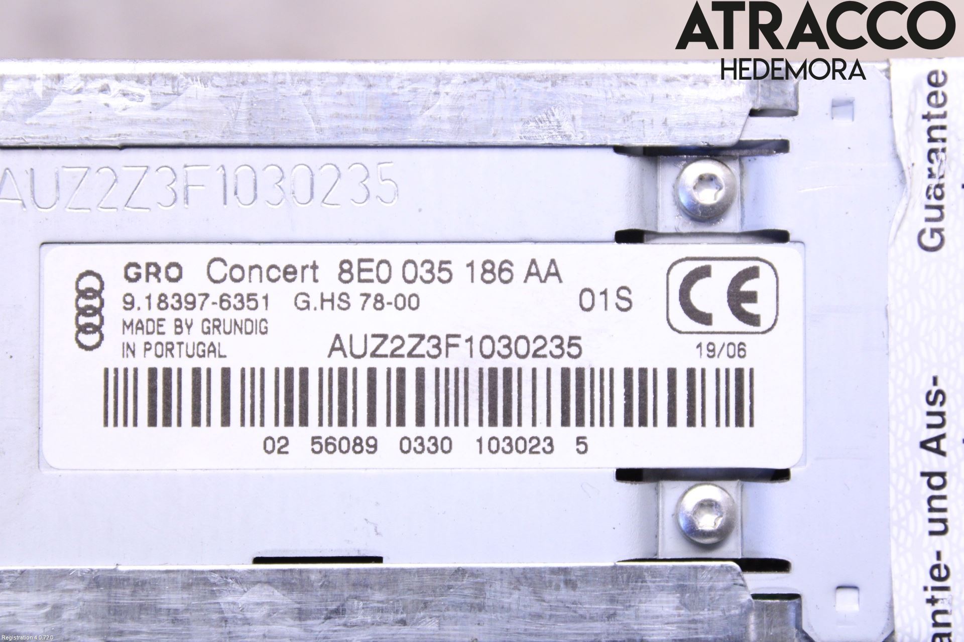 Audi A4/S4 05-07 Stereo Radio Med Cd