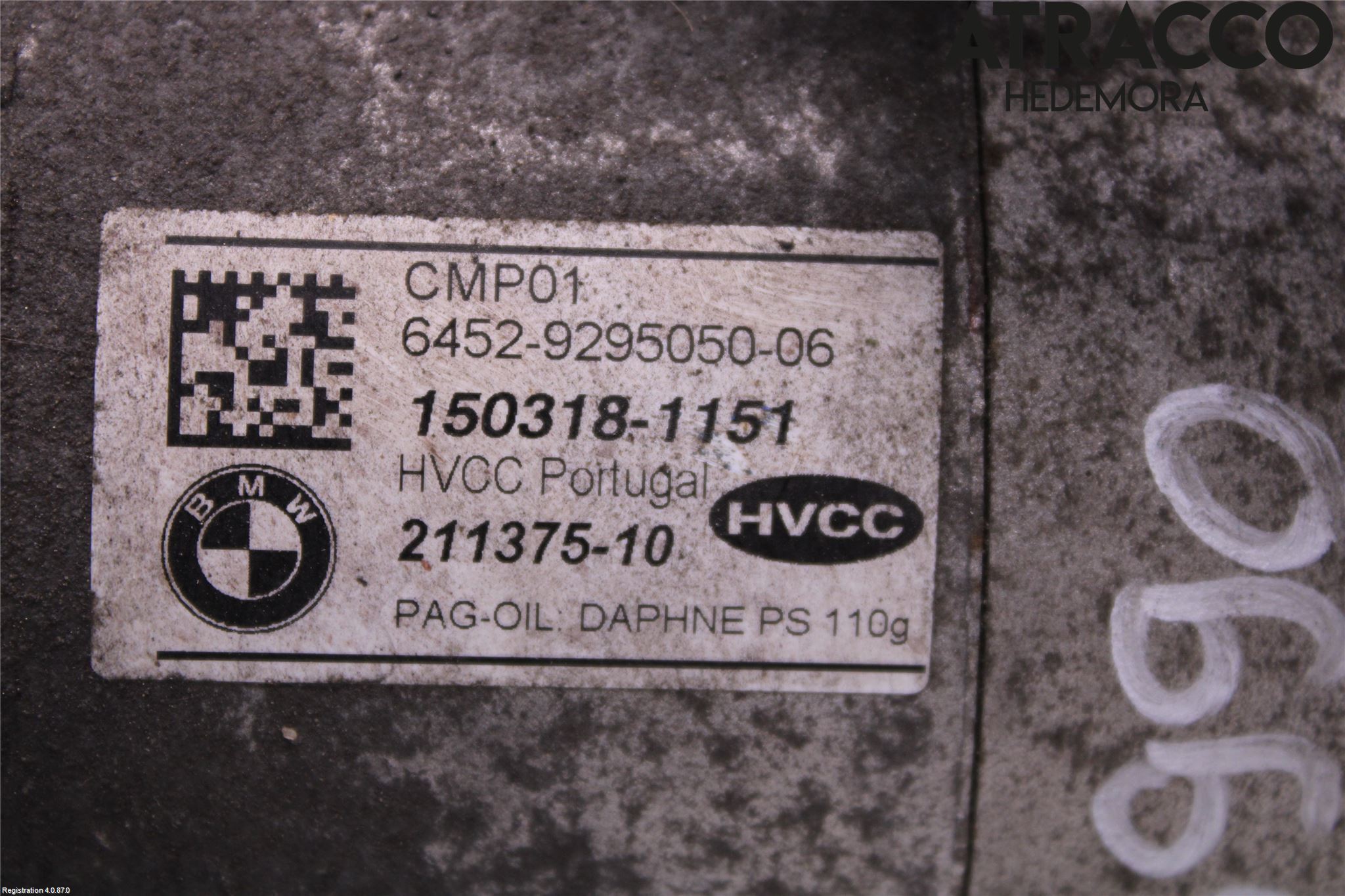 BMW 2 F45 Active Tourer 14-21 Varme Ac Kompressor