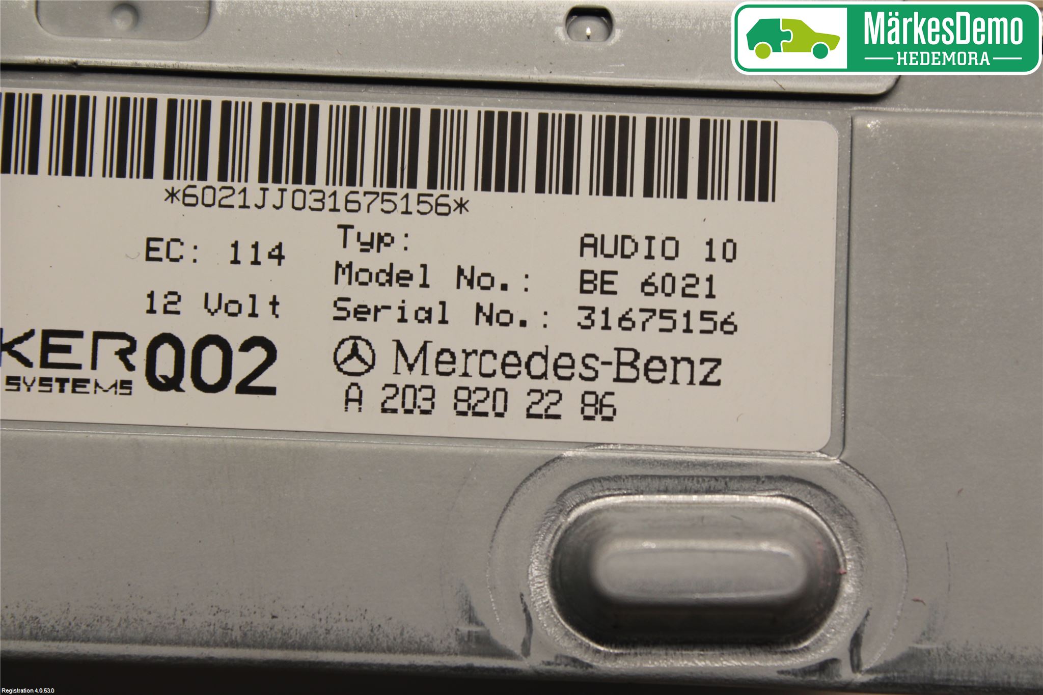 Mercedes-Benz MB CLK (C209) 02-09 Stereo Radio Med Cd