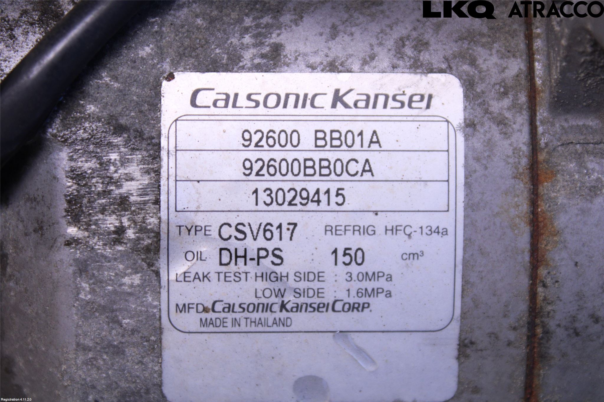 Nissan QASHQAI+2  10-14 Varme Ac Kompressor