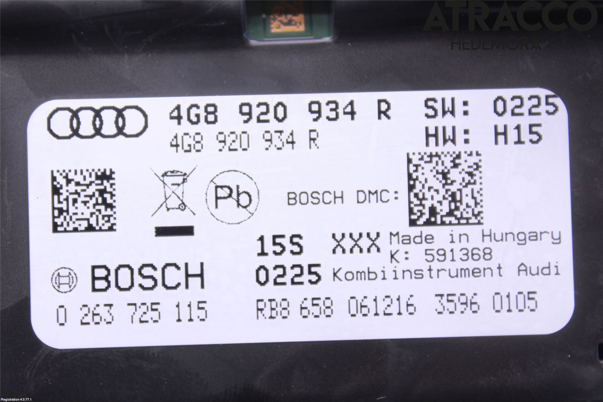 Audi A6/S6 4G 11-18 Instr Kombinert