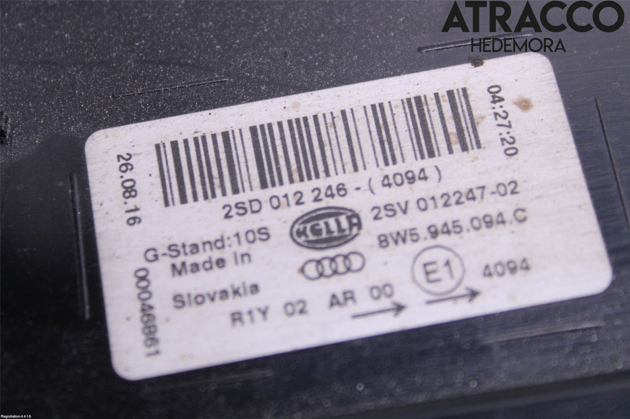 Audi A4/S4 B9 16-19 Baklykt Høyre  På Luke(Indre)