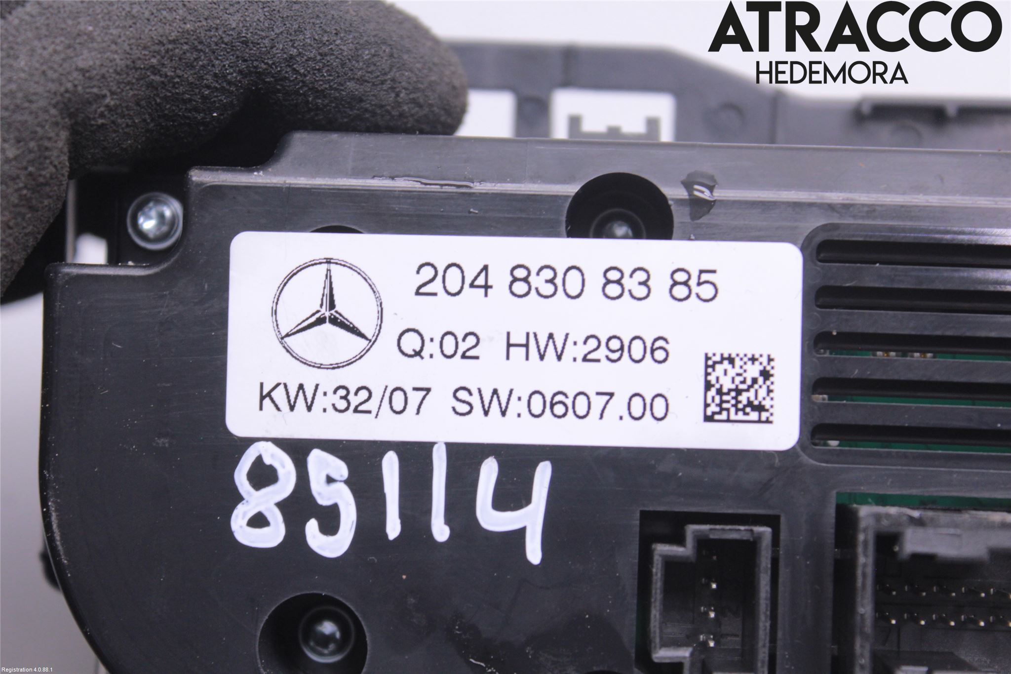 Mercedes-Benz MB C-KLASS (W204) 07-15 Varme Ac Betjening-Display