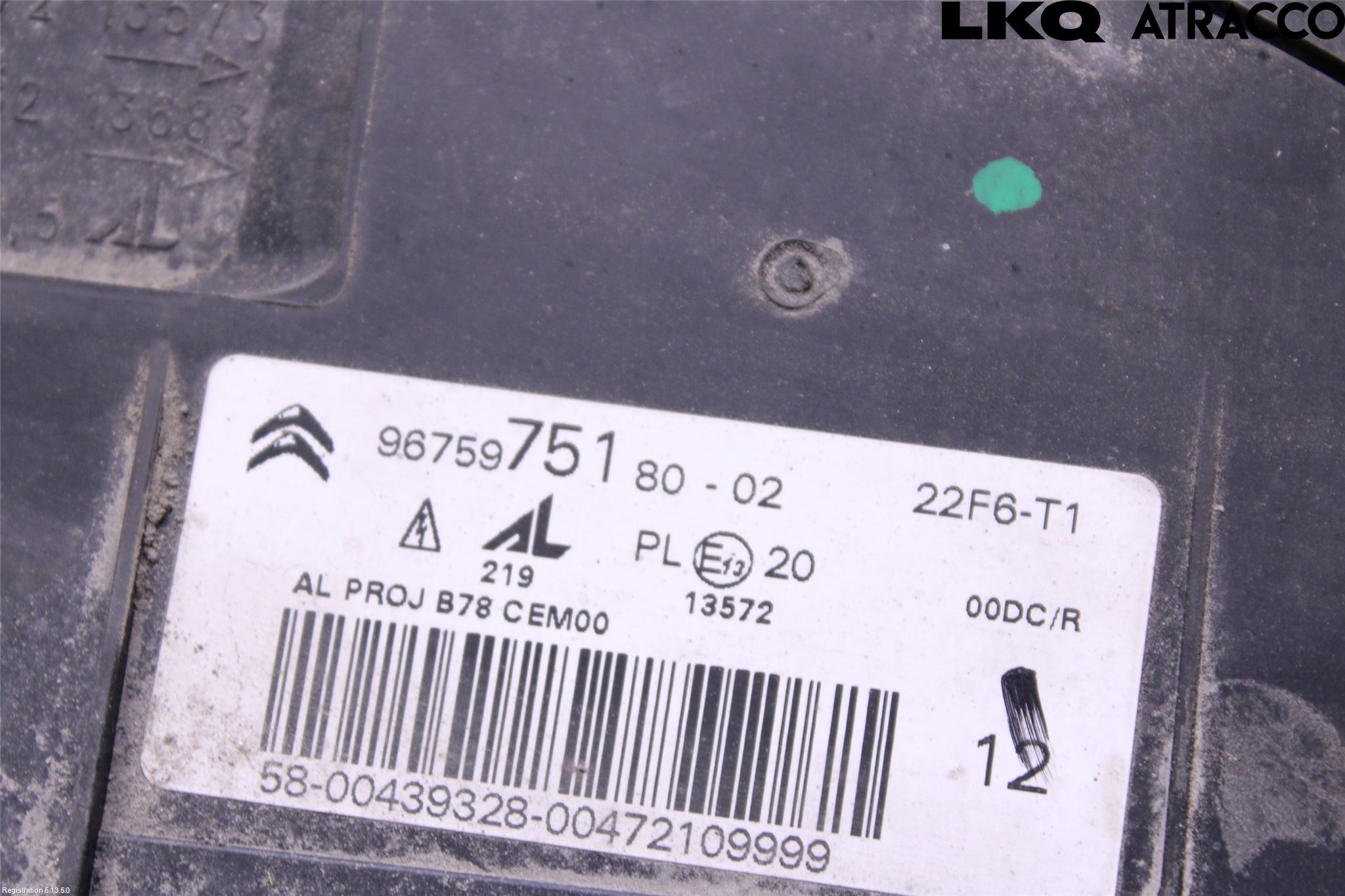 Citroen C4 GRAND PICASSO 14-18 Frontlykt Venstre