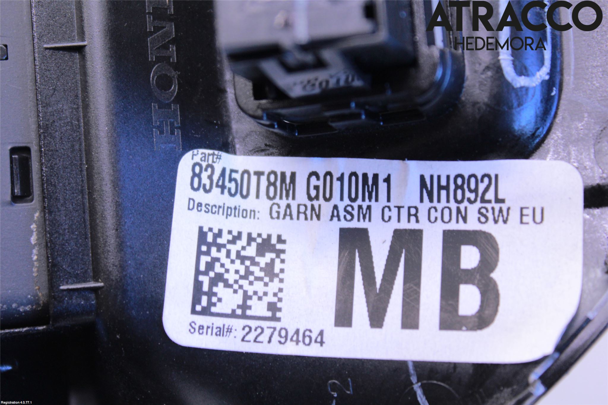 Honda HR-V 15-21 Bryter Airbag Passasjerside