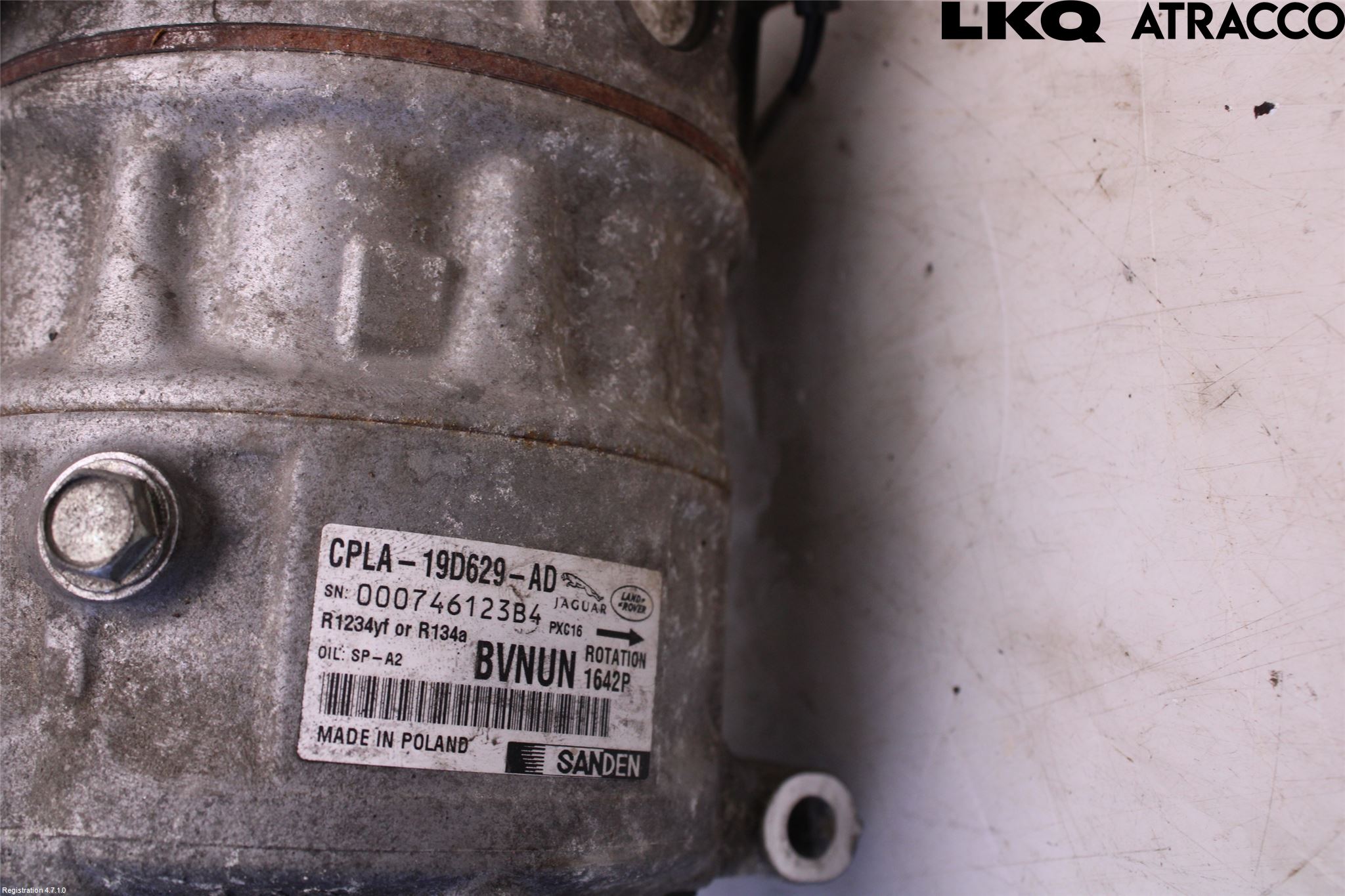 Landrover RANGE ROVER SPORT (L494) 14-22 Varme Ac Kompressor
