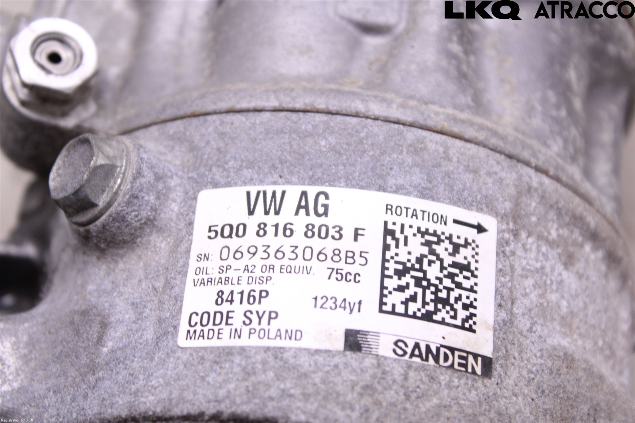 Volkswagen VW TIGUAN 16-24 Varme Ac Kompressor