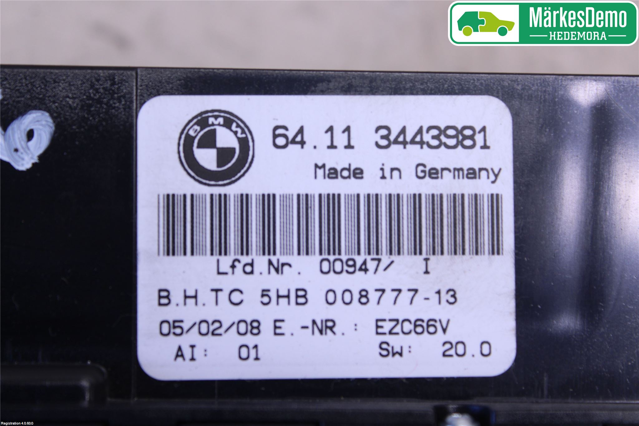 BMW X3 E83     03-10 Varme Ac Betjening-Display