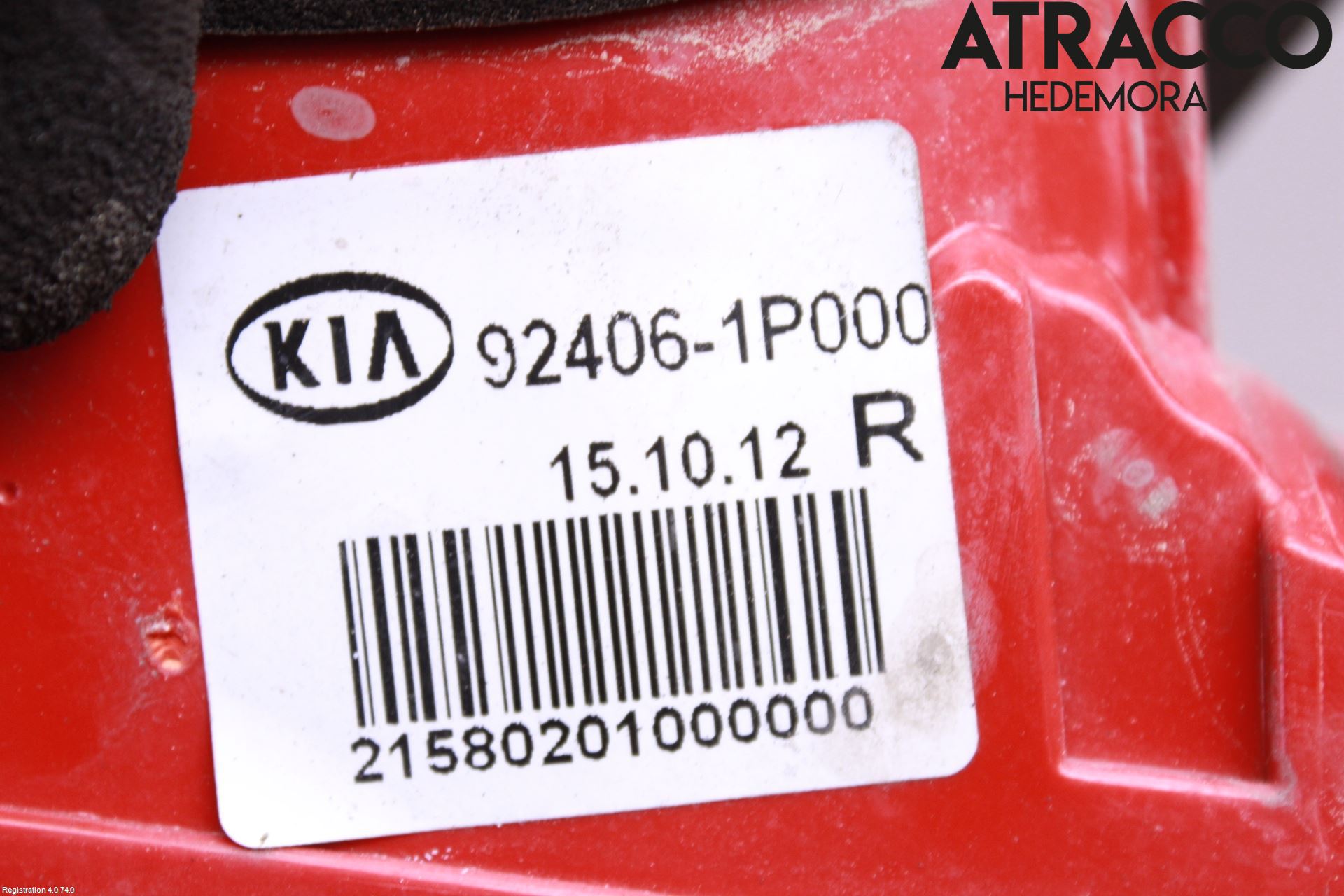 Kia VENGA 10-19 Baklykt Høyre  På Luke(Indre)