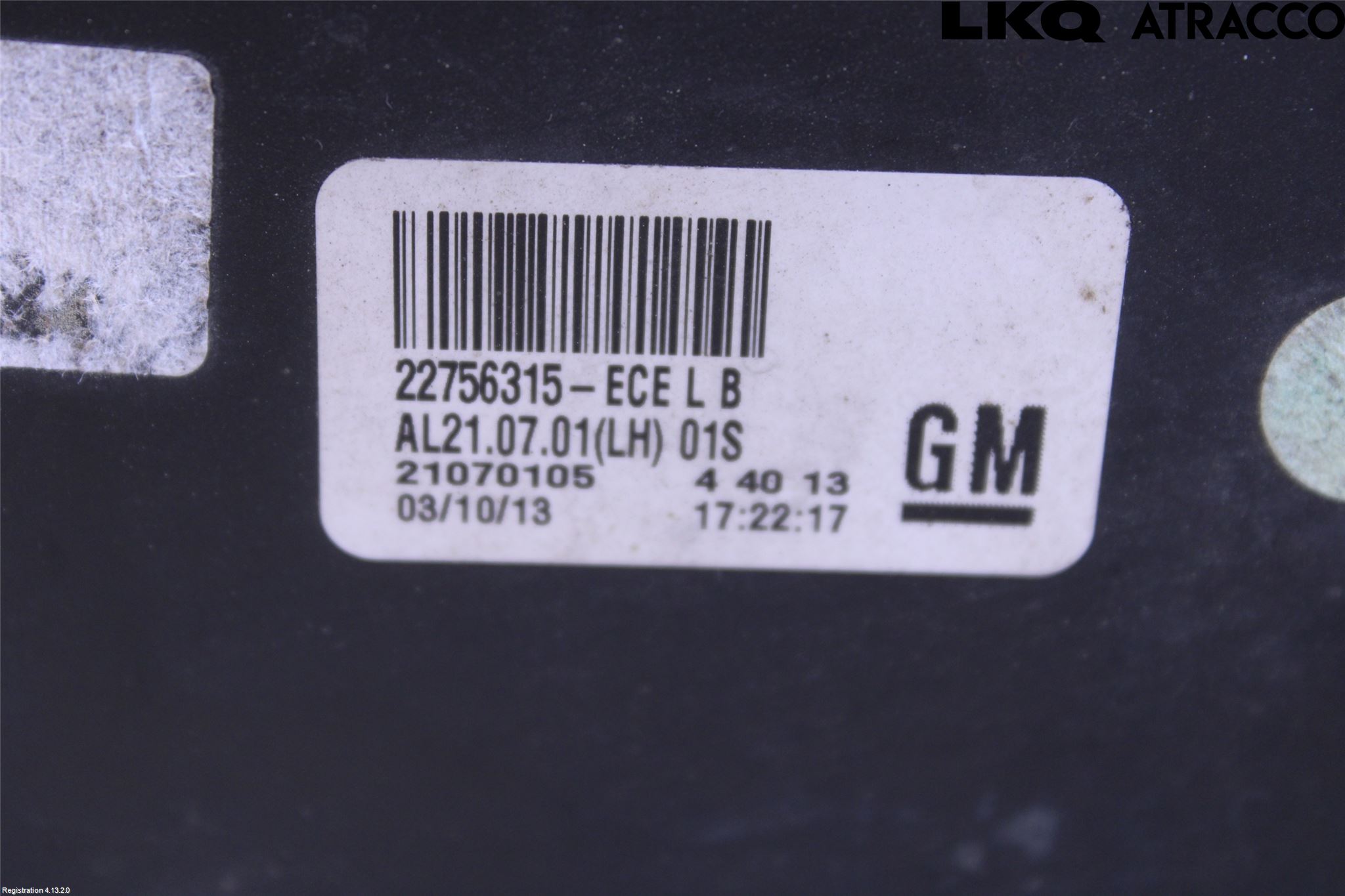 Opel INSIGNIA 09-16 Baklykt Venstre  På Luke(Indre