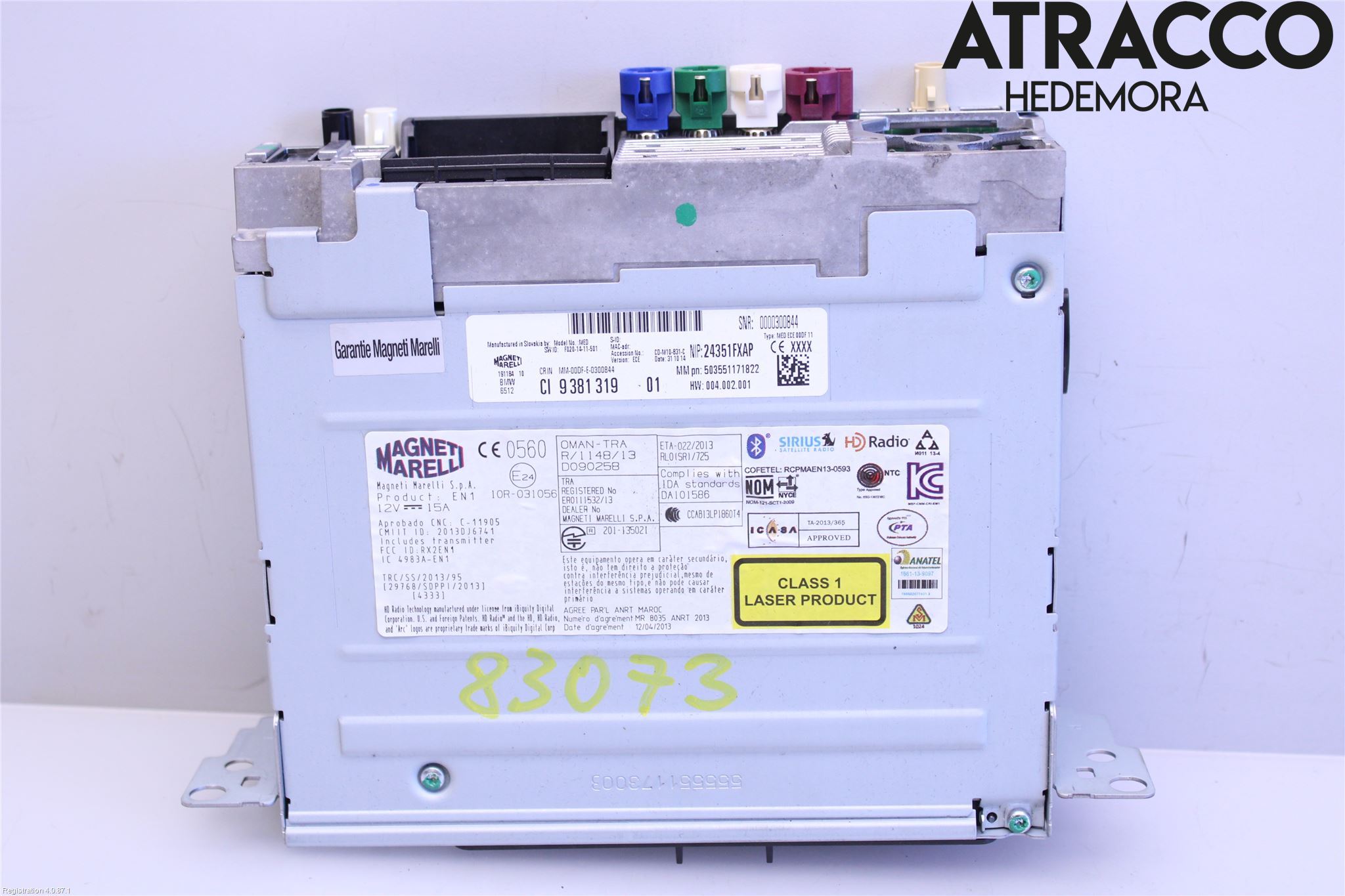 BMW 3 GT F34 13-19 Stereo Radio Med Cd