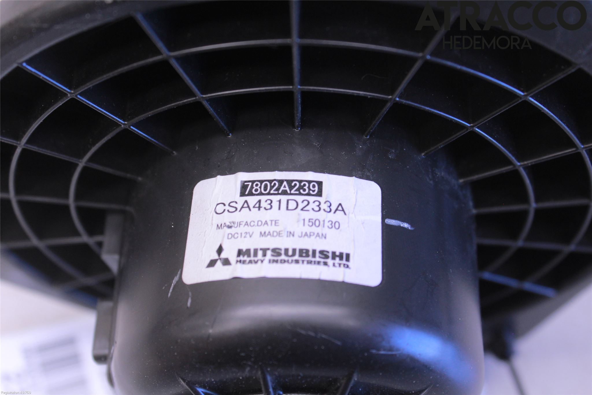 Mitsubishi ASX 10-22 Varme Ac Varmeapparatvifte