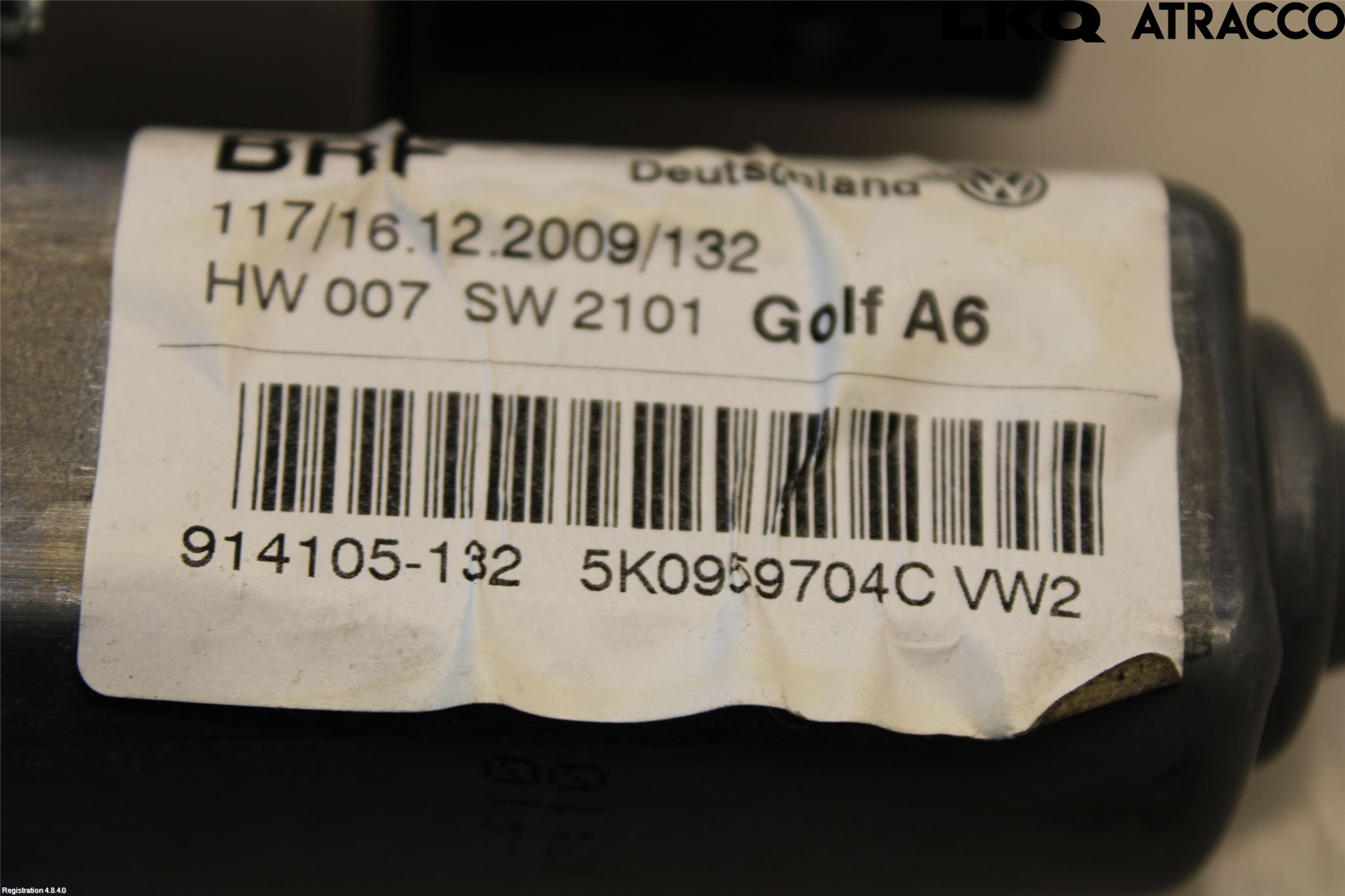 Volkswagen VW GOLF VI 09-13 Vindusheismotor