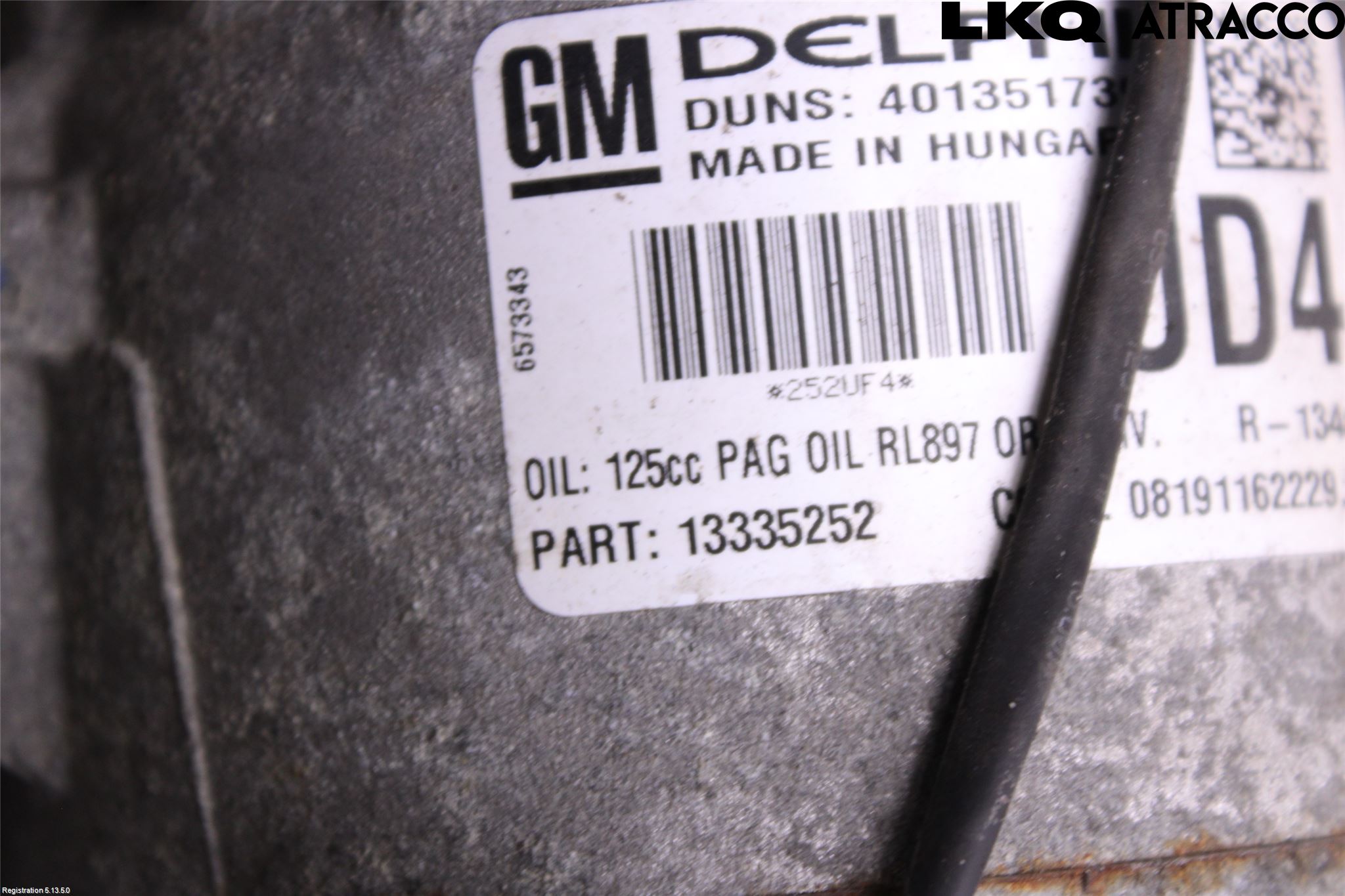 Opel ZAFIRA C 12-19 Varme Ac Kompressor