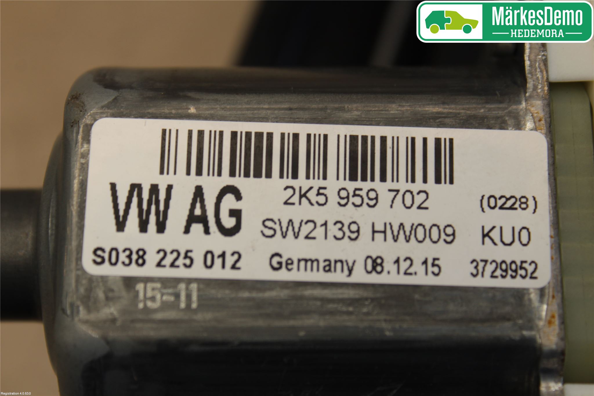 Volkswagen VW CADDY 16-20 Vindusheis El Komp