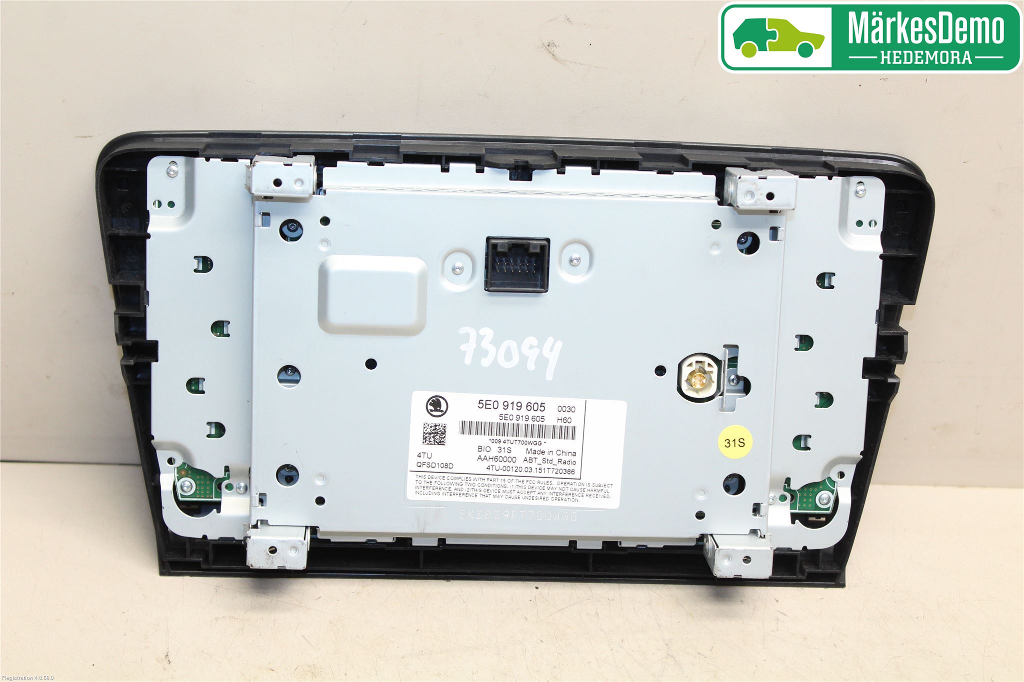 Skoda OCTAVIA (5E) 13-20 Stereo Radio Med Cd