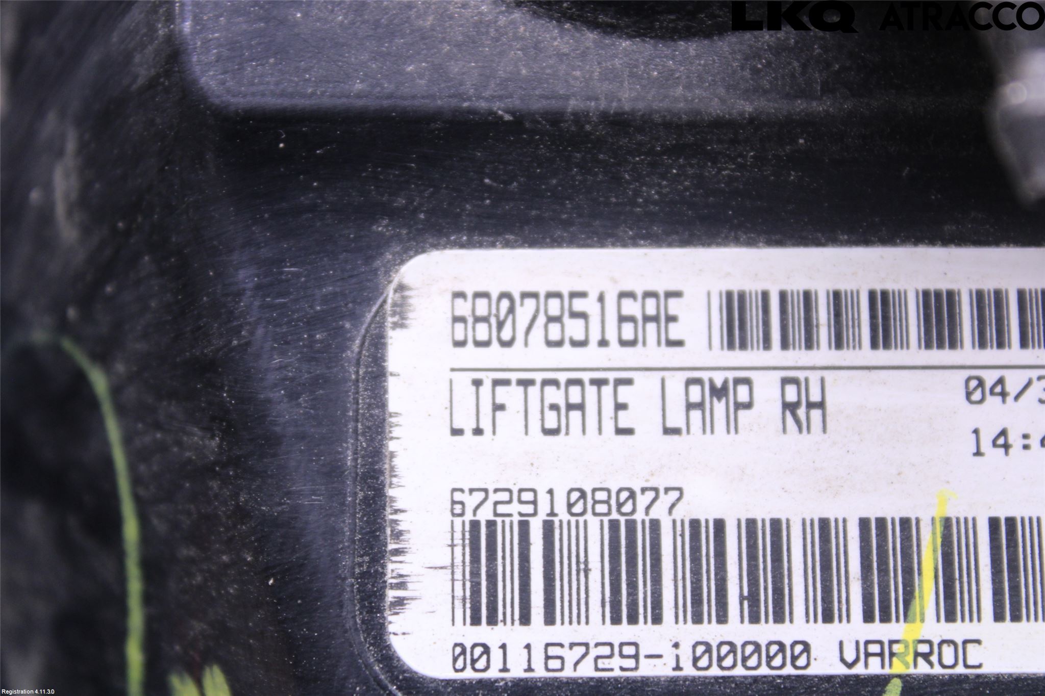 Fiat FREEMONT Baklykt Høyre  På Luke(Indre)