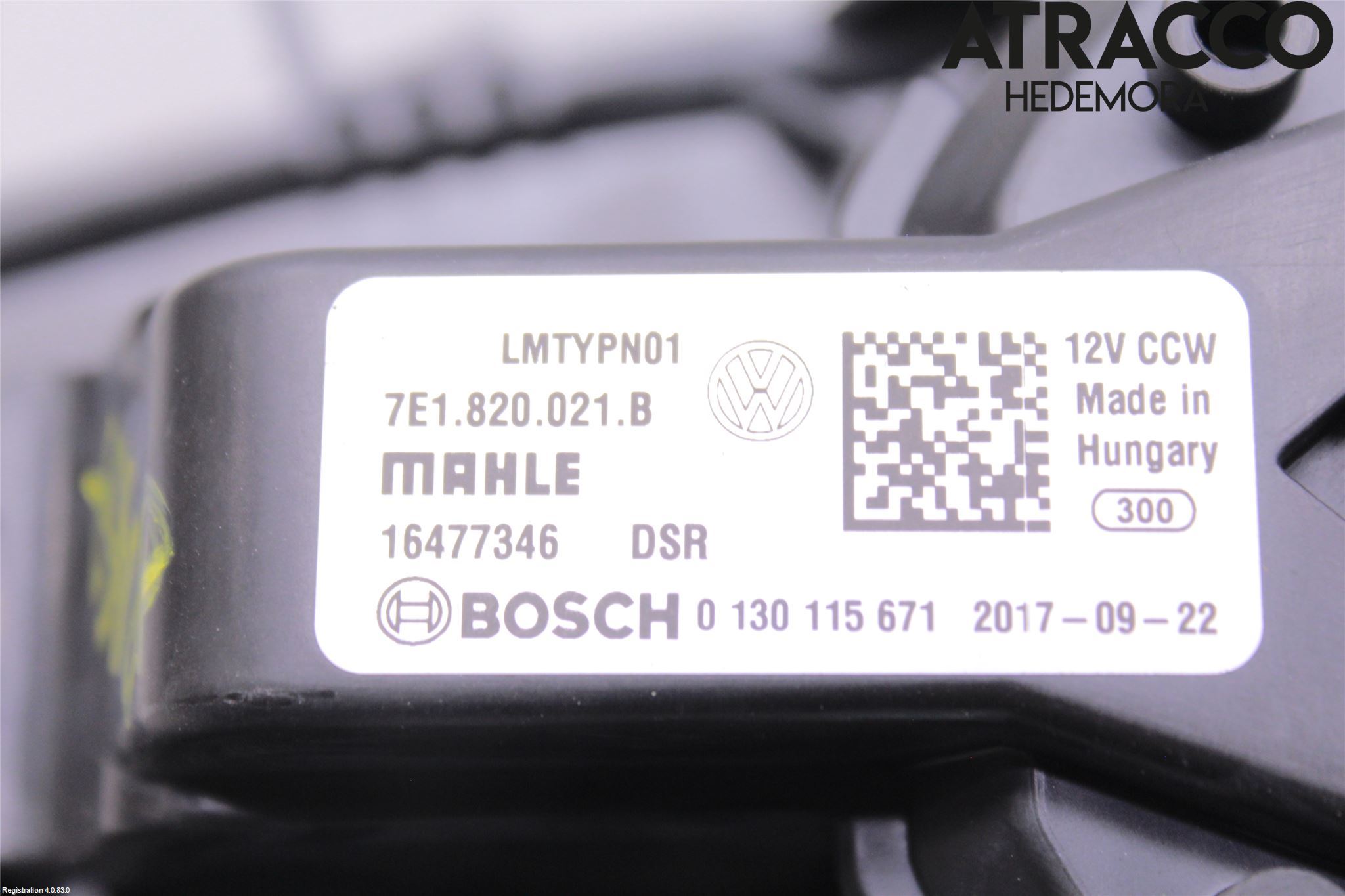 Volkswagen VW TRANSP/CARAVELLE (T6) 16-22 Varme Ac Varmeapparatvifte