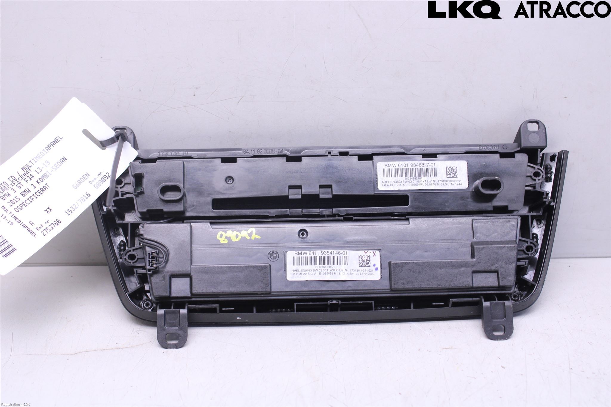 BMW 3 GT F34 13-19 Stereo Radio Med Cd