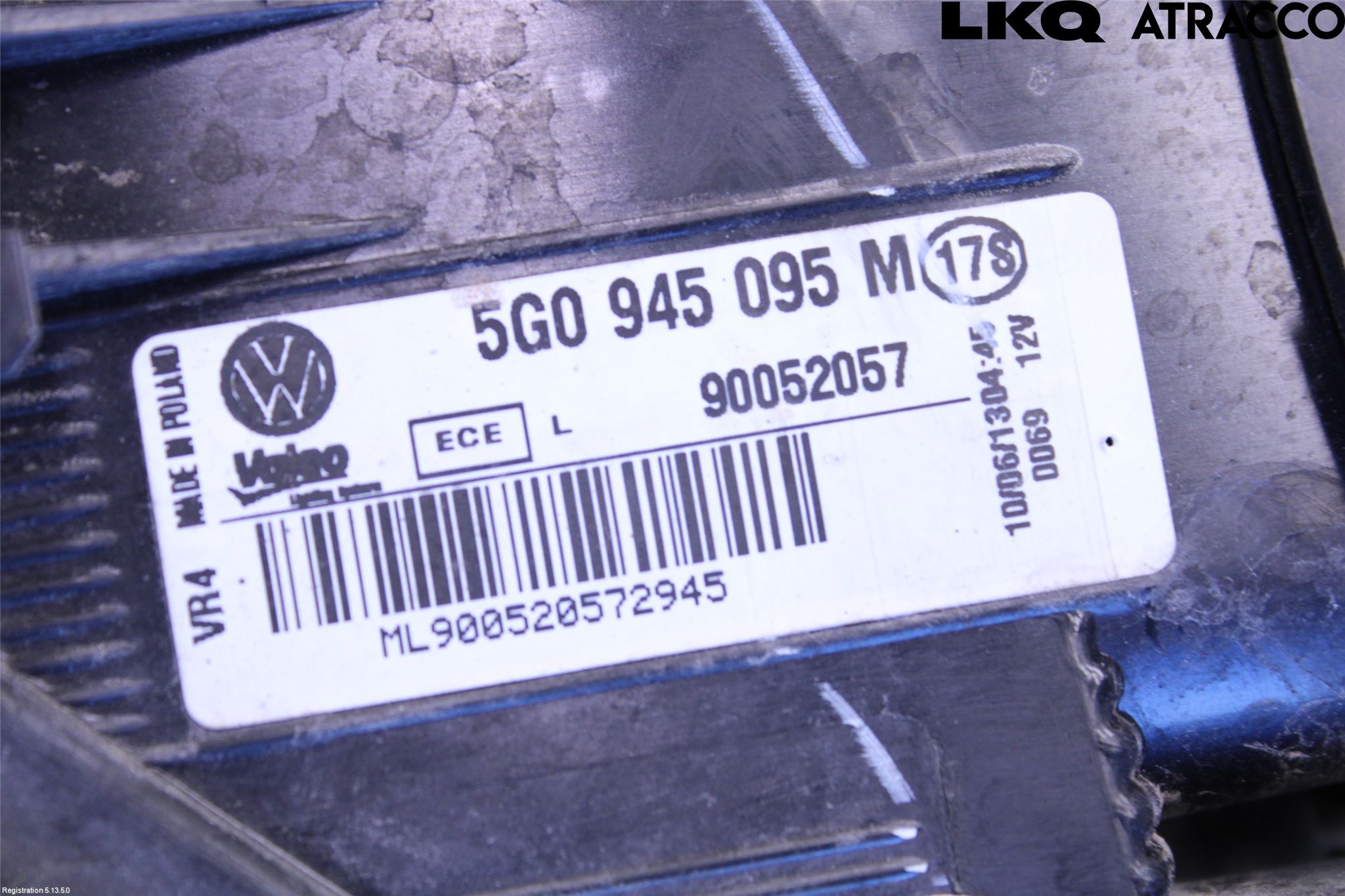 Volkswagen VW GOLF / E-GOLF VII 13-20 Baklykt Venstre